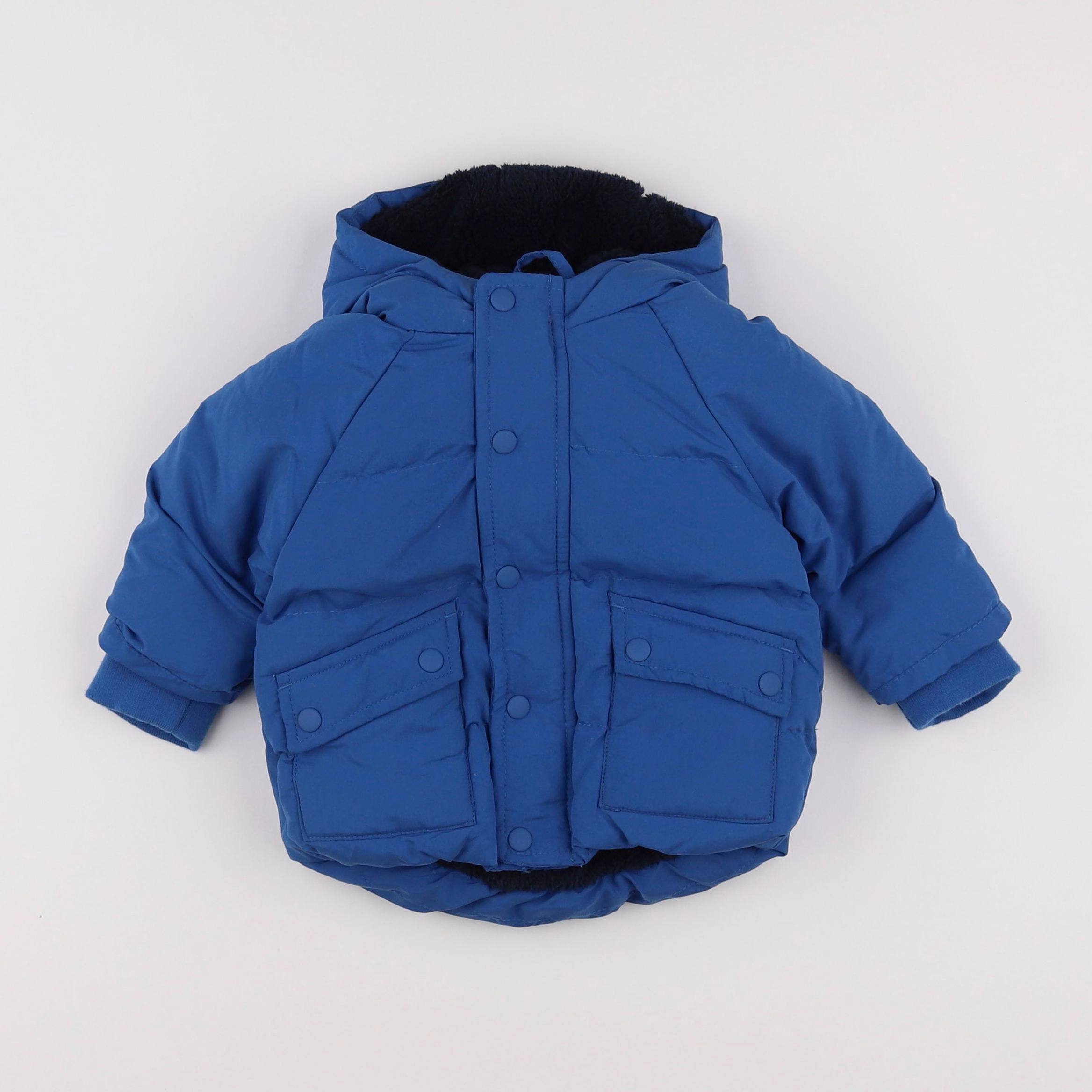 Vertbaudet - parka bleu - 6 mois