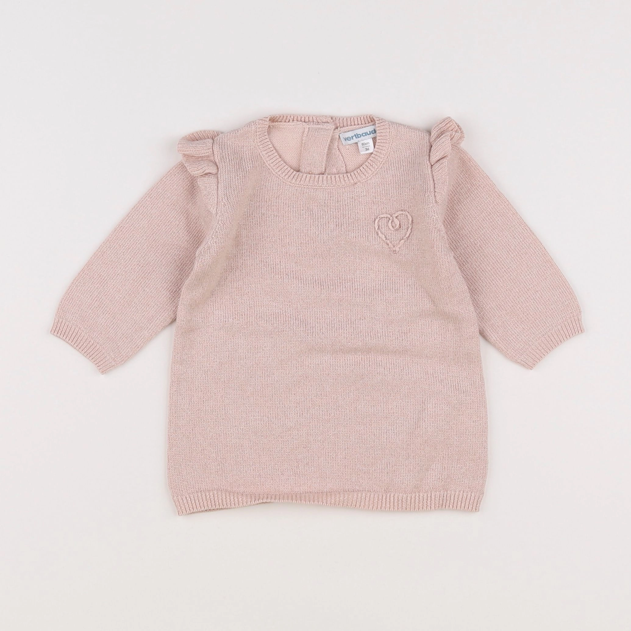 Vertbaudet - robe rose - 3 mois
