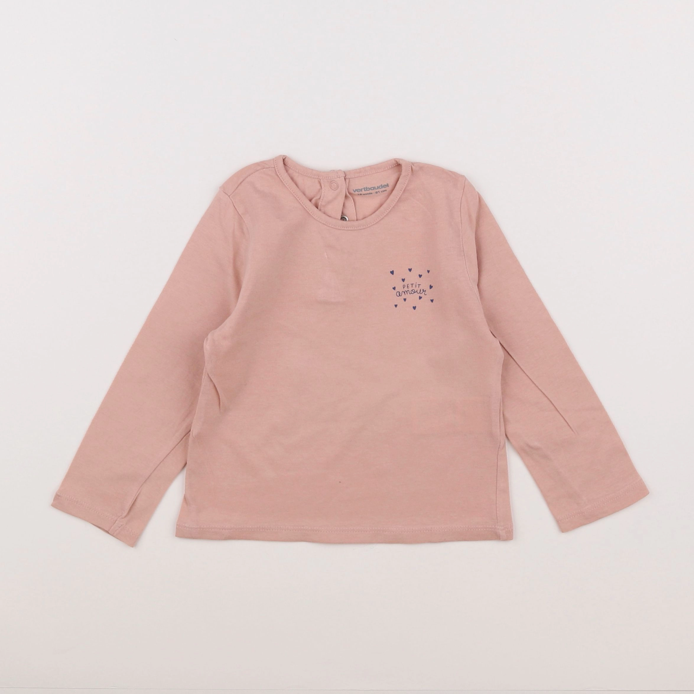Vertbaudet - tee-shirt rose - 18 mois