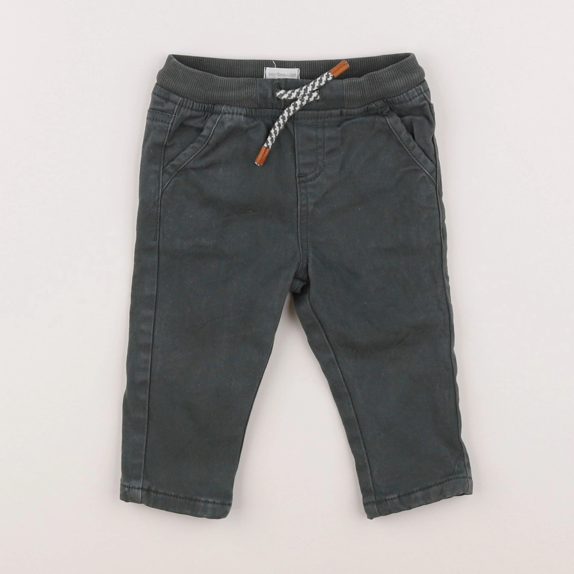 Vertbaudet - pantalon vert - 12 mois