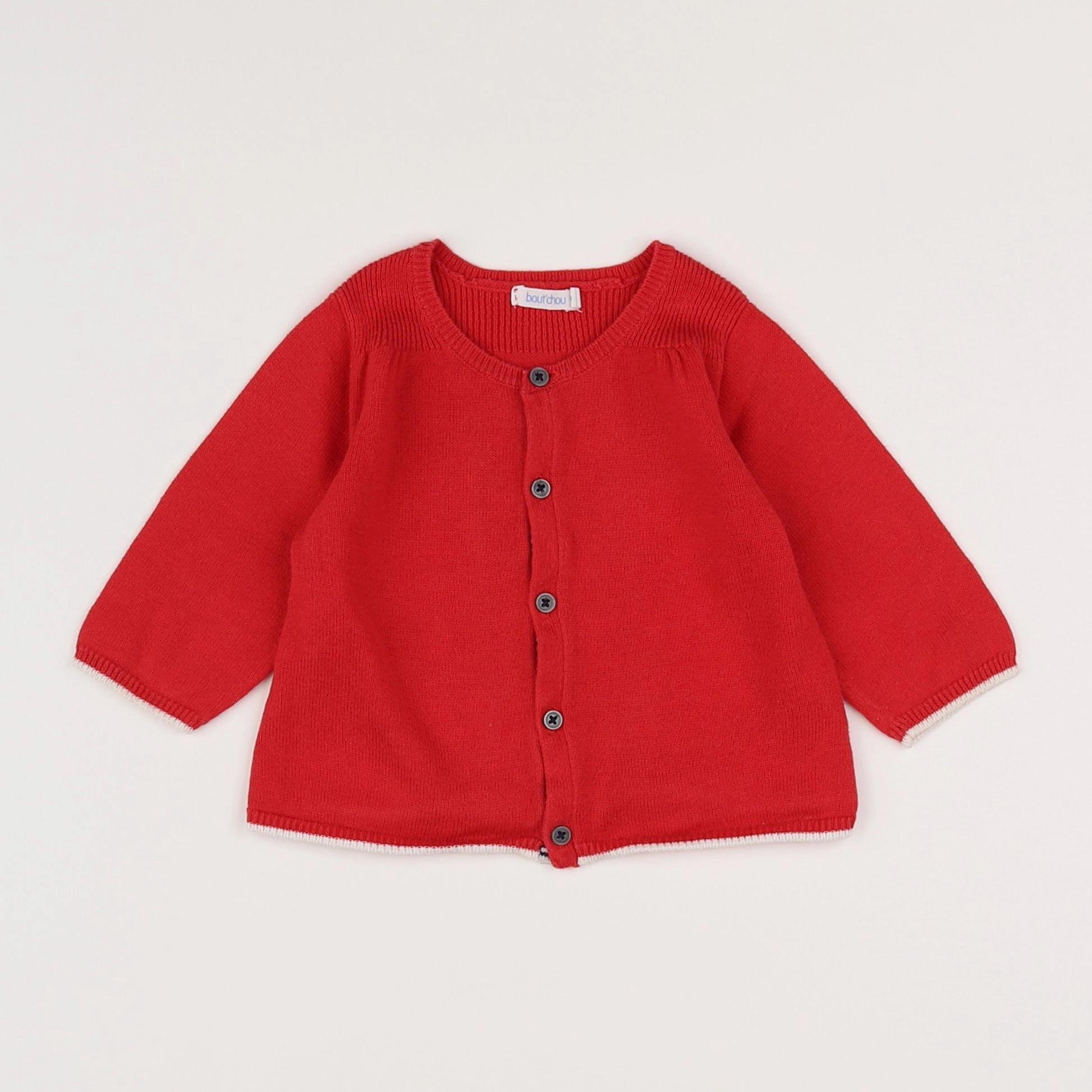 Boutchou - gilet rouge - 6 mois