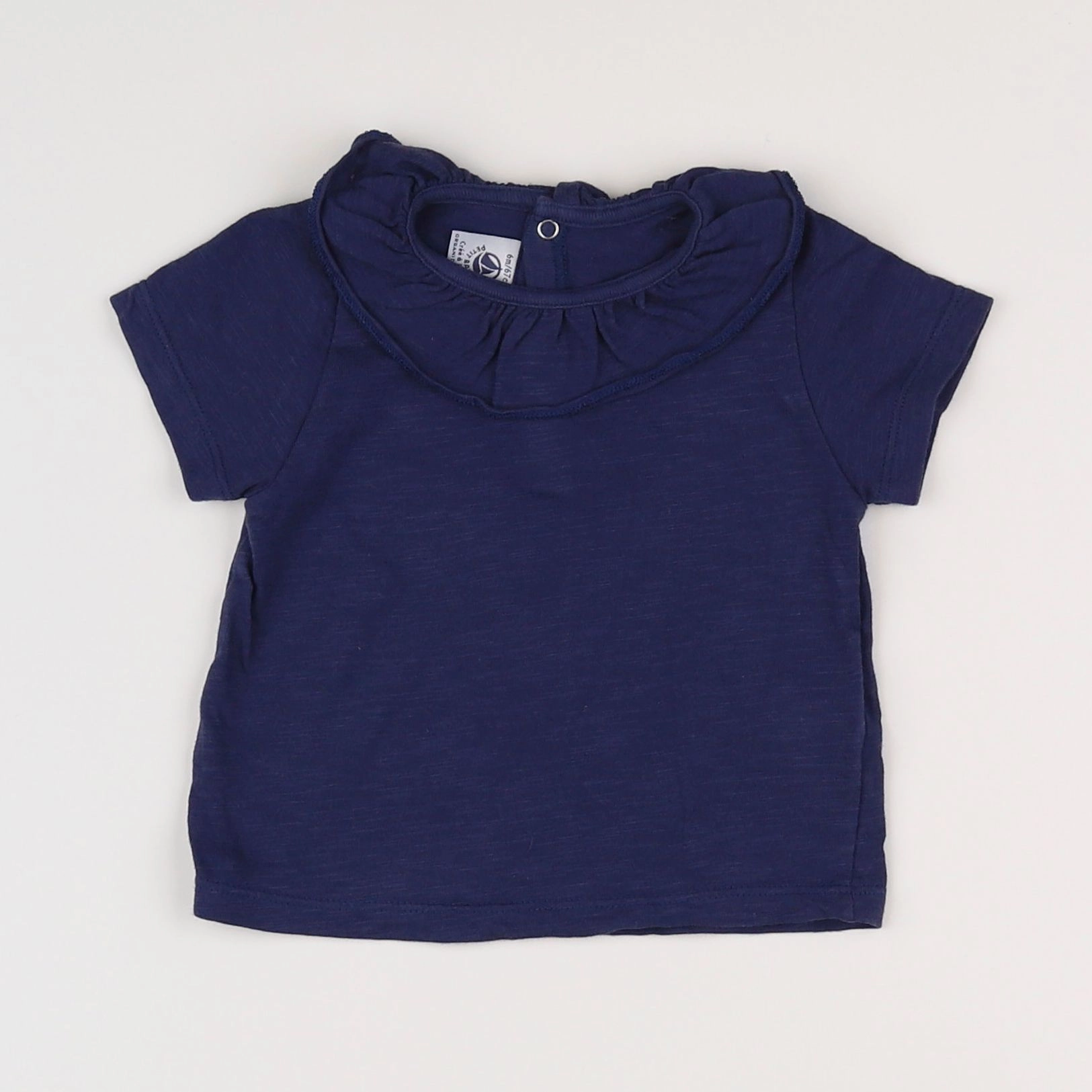 Petit Bateau - tee-shirt bleu - 6 mois