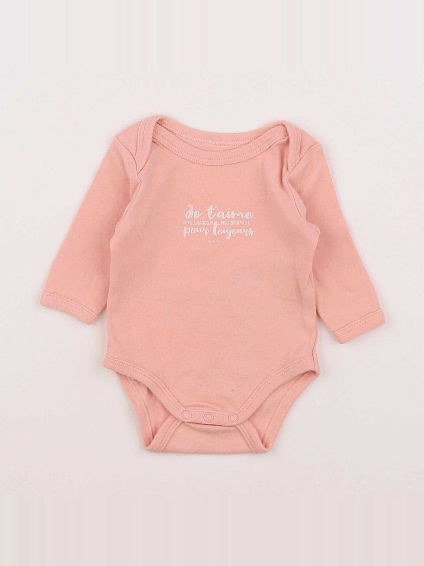 Vertbaudet - body rose - 1 mois