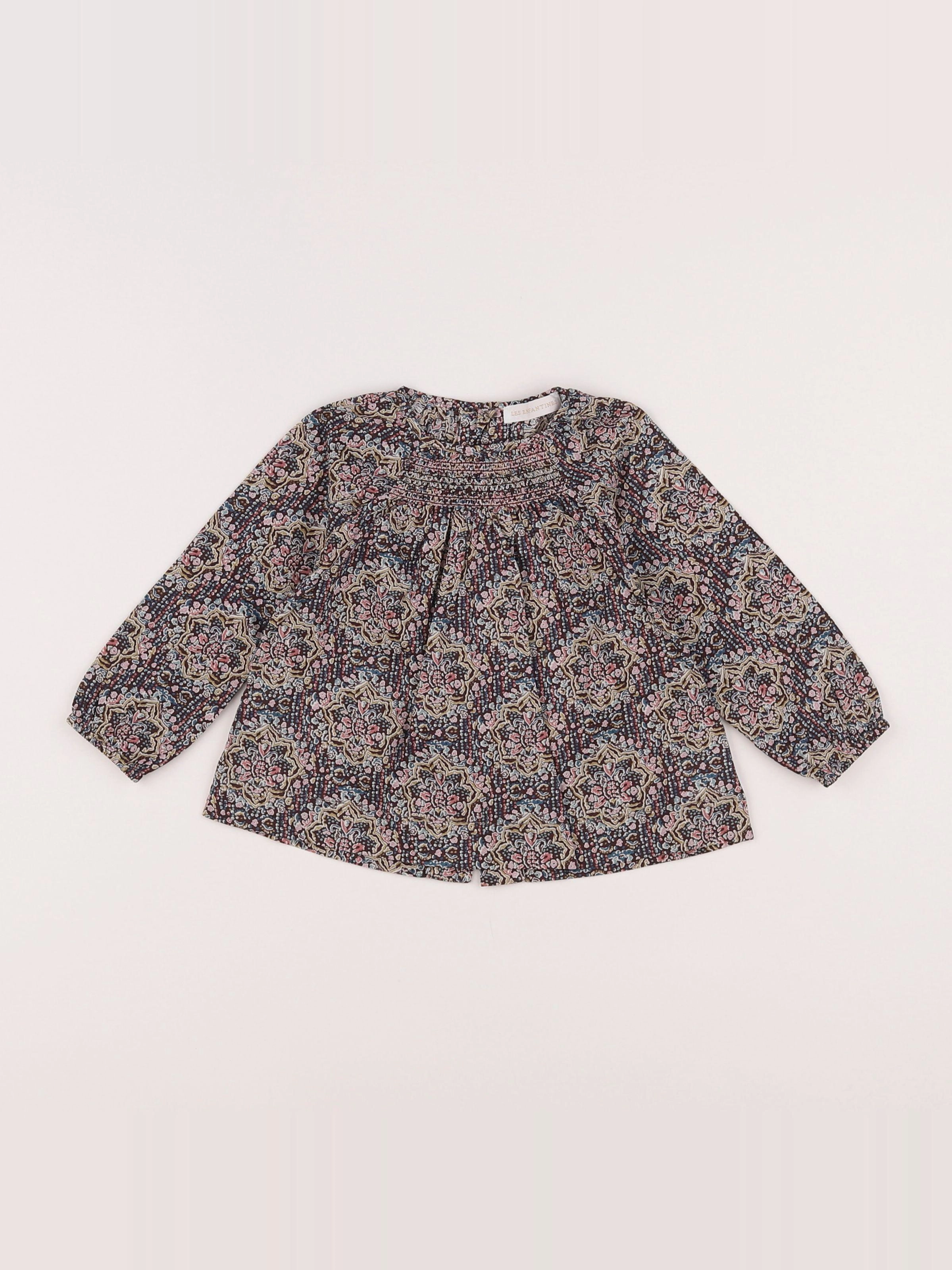 Les Enfantines - blouse multicolore - 6 mois