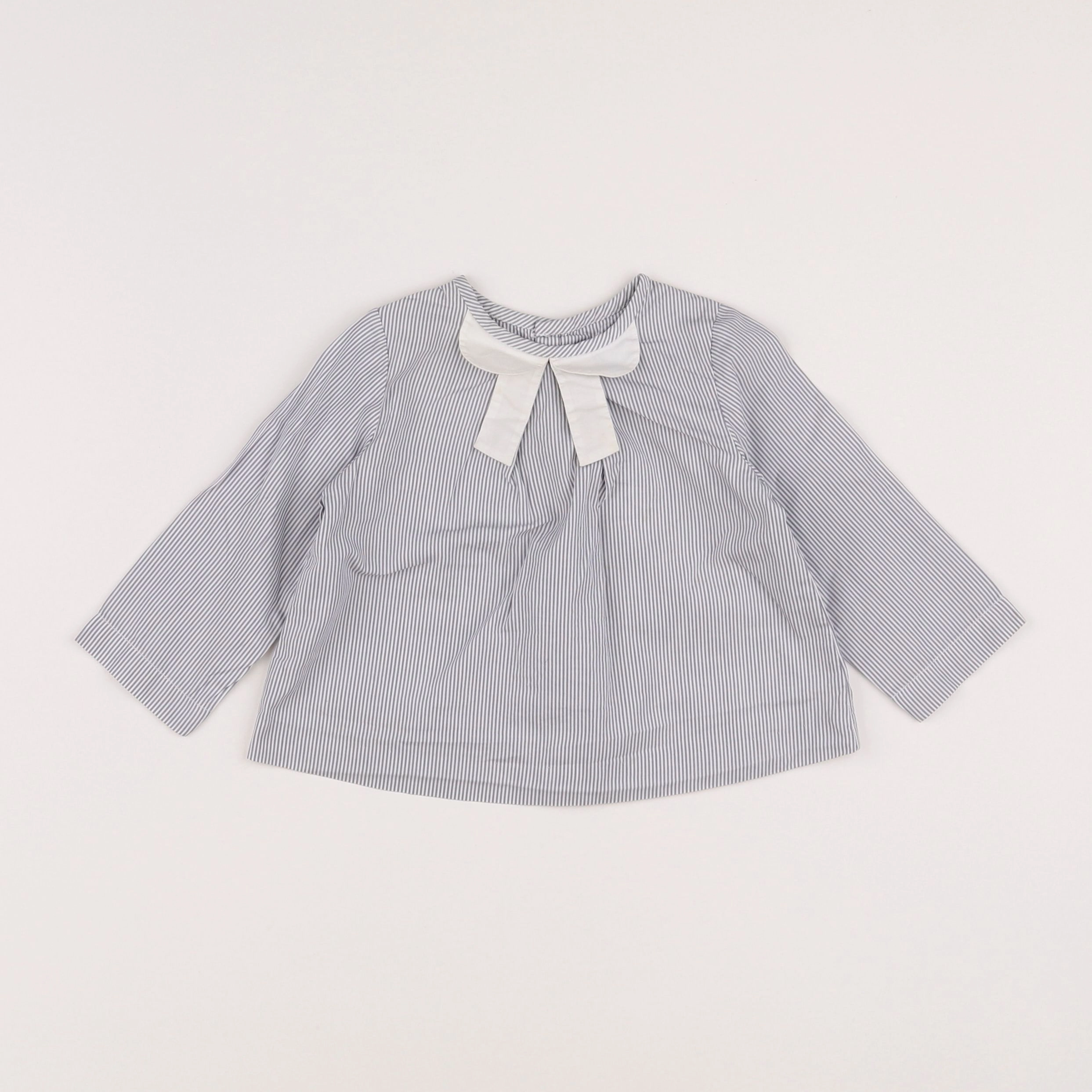 Jacadi - blouse bleu, blanc - 12 mois