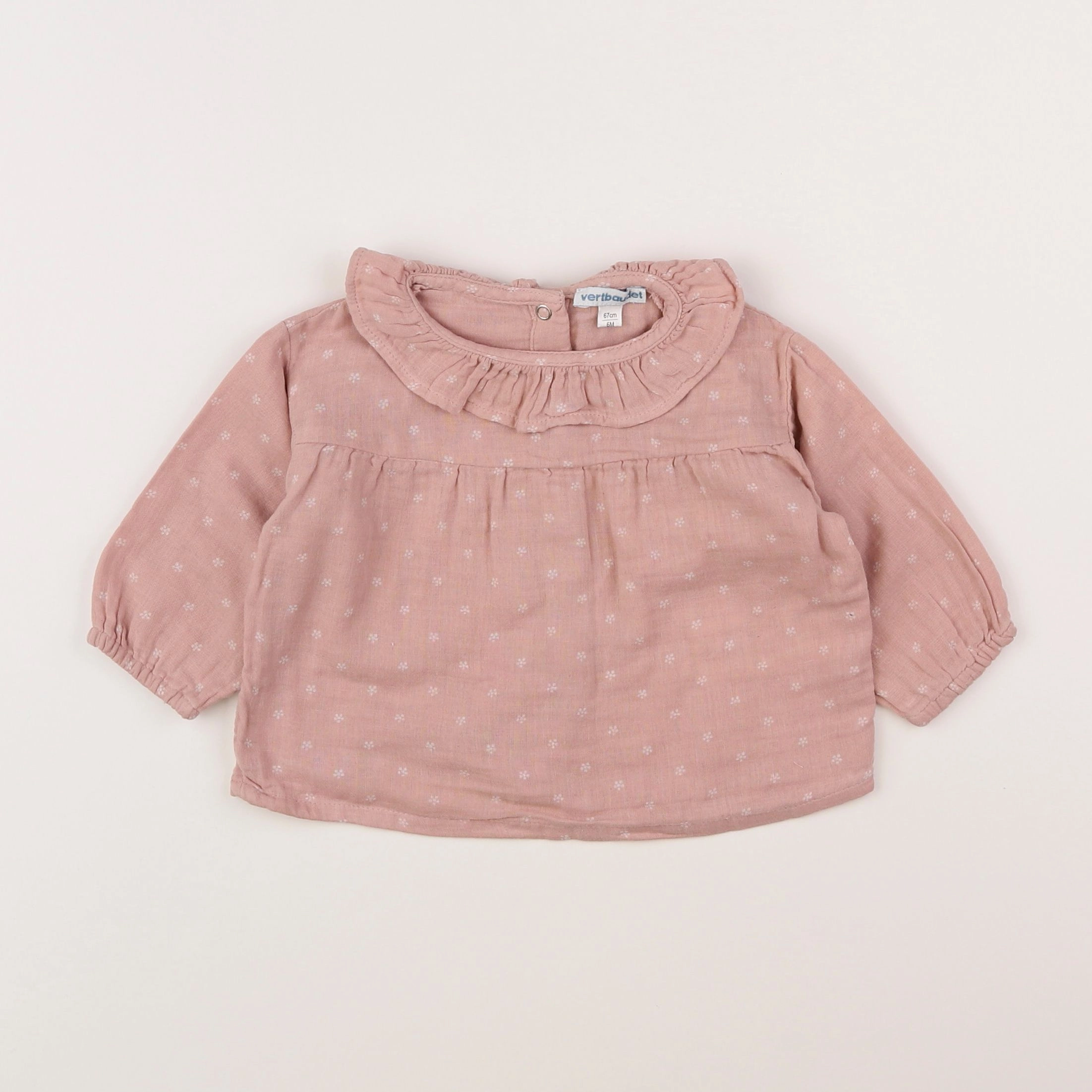 Vertbaudet - blouse rose - 6 mois