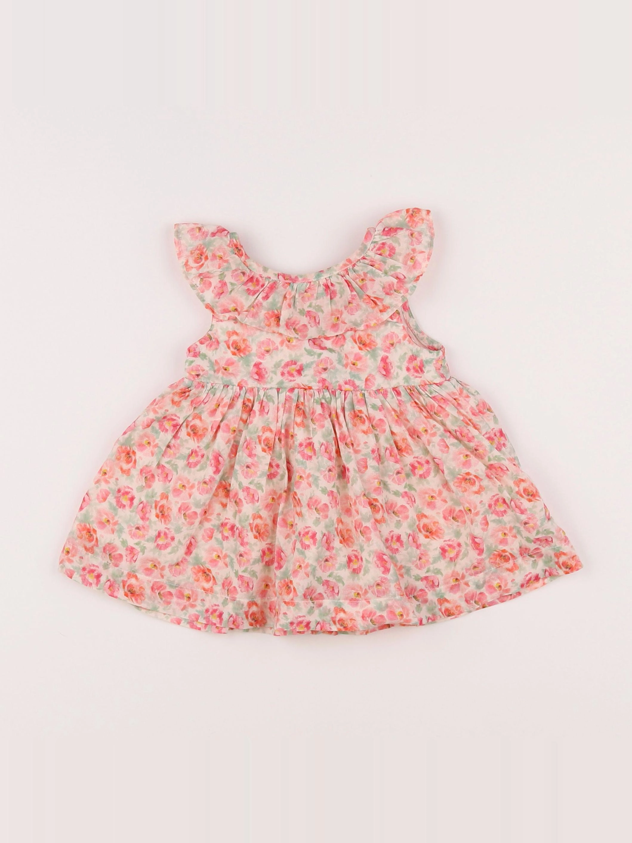 Vertbaudet - robe rose, vert - 3 mois