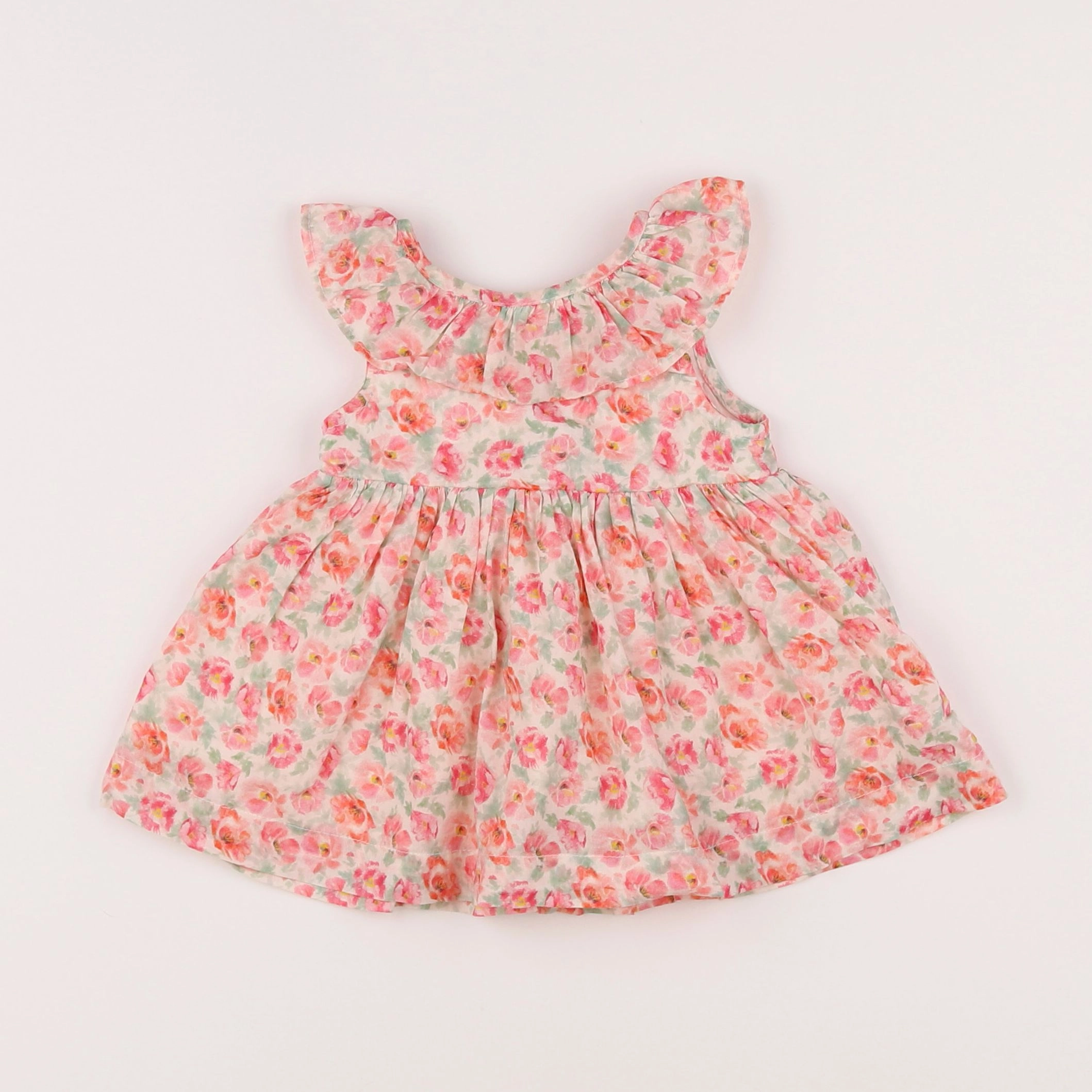 Vertbaudet - robe rose, vert - 3 mois