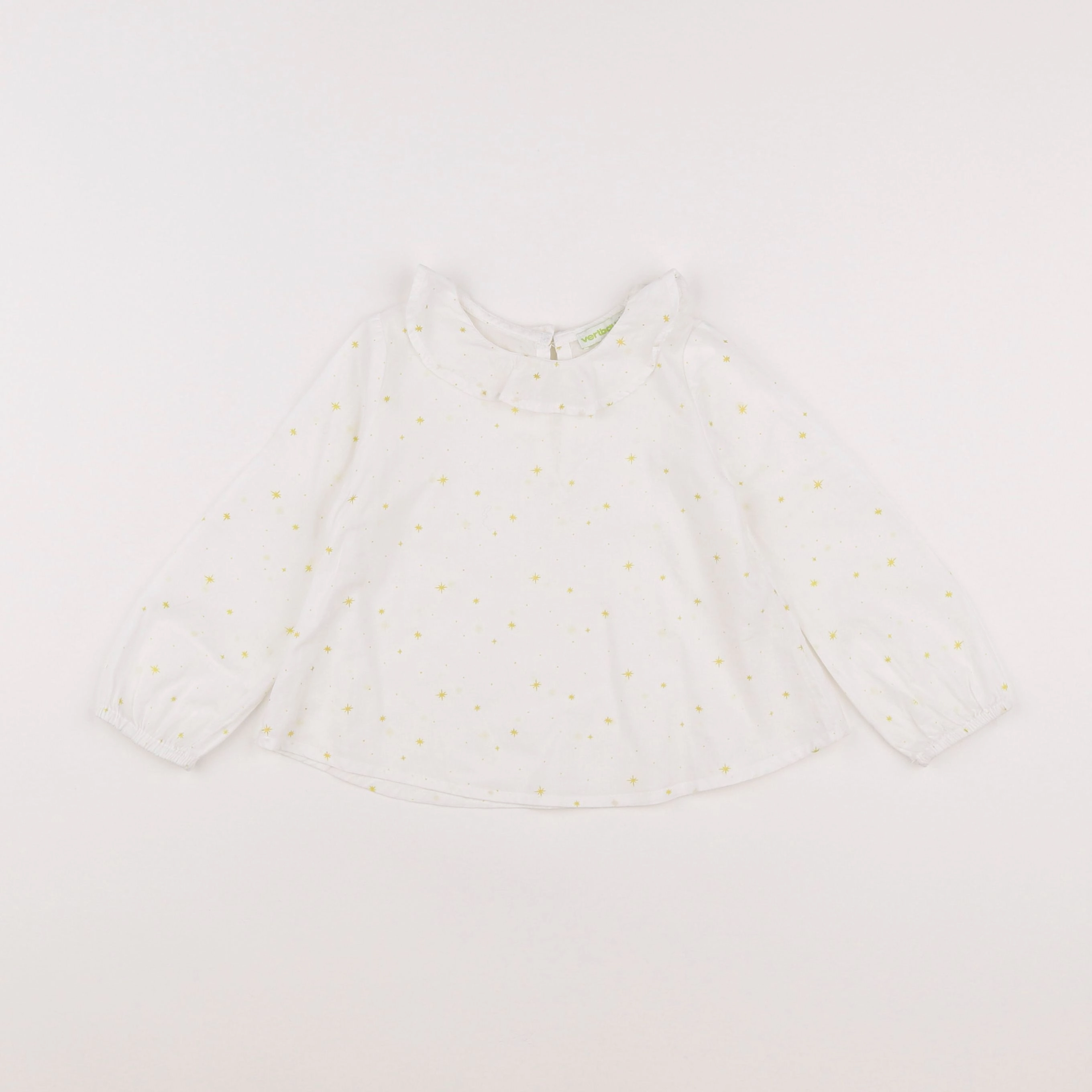 Vertbaudet - blouse blanc, jaune - 2 ans