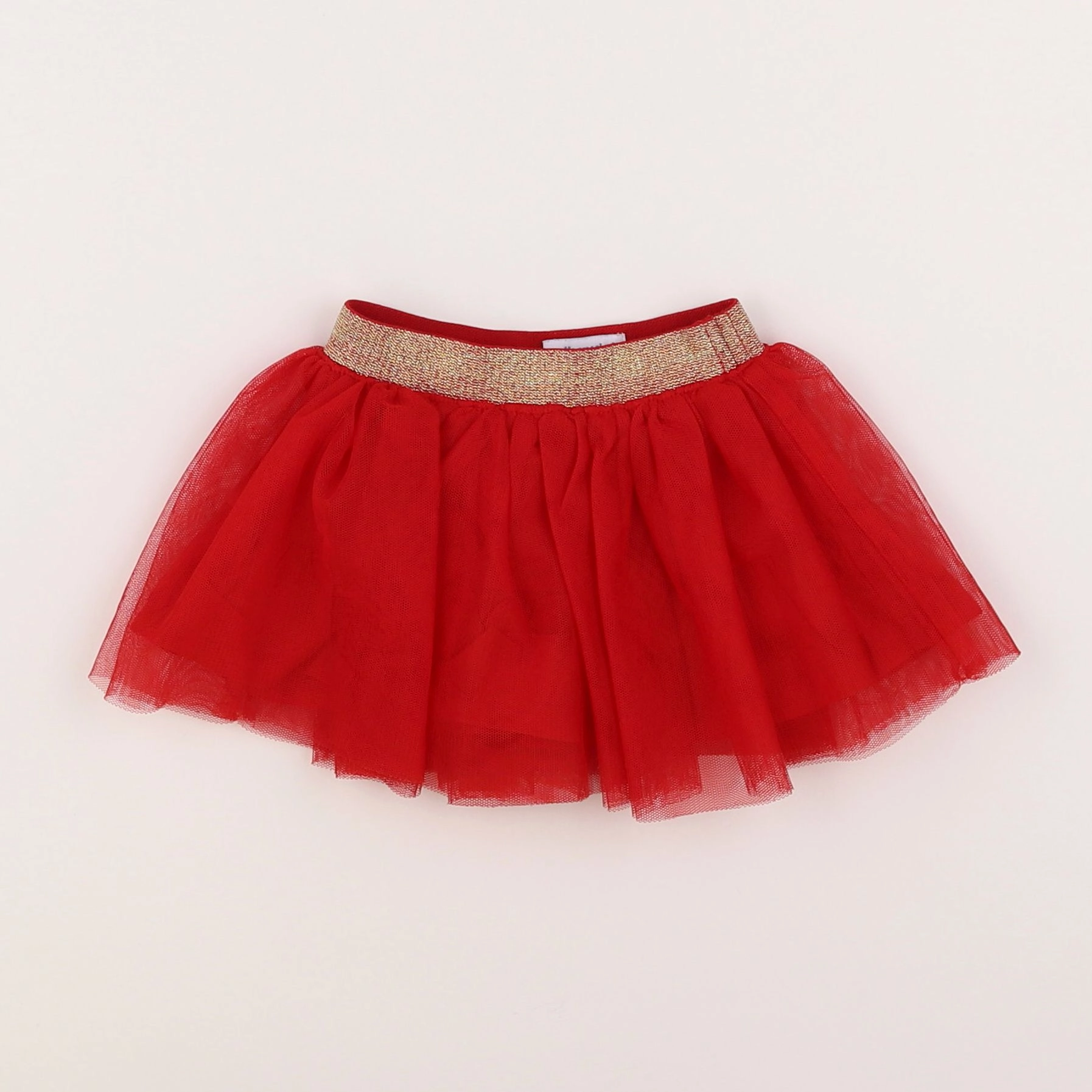 Vertbaudet - jupe rouge - 6 mois