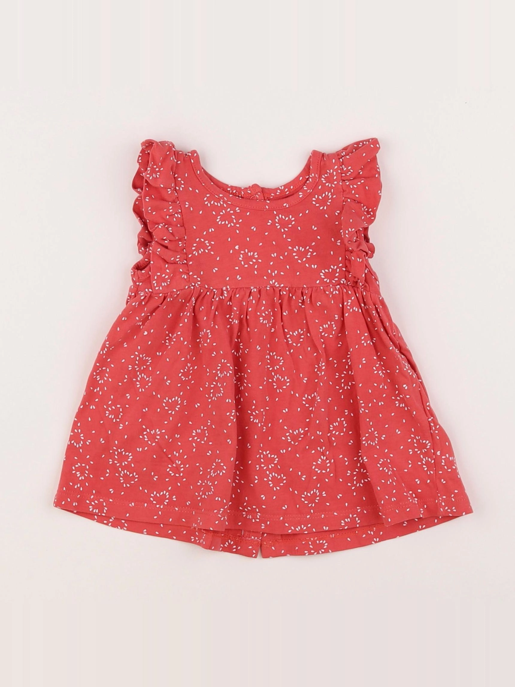 Vertbaudet - robe rose, blanc - 3 mois