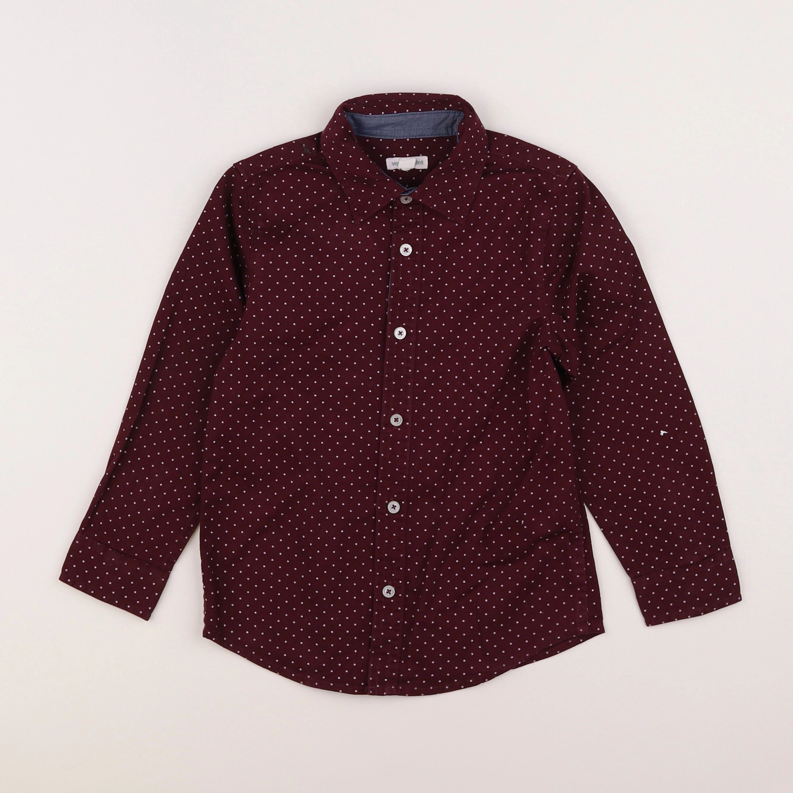 Vertbaudet - chemise rouge, blanc - 6 ans