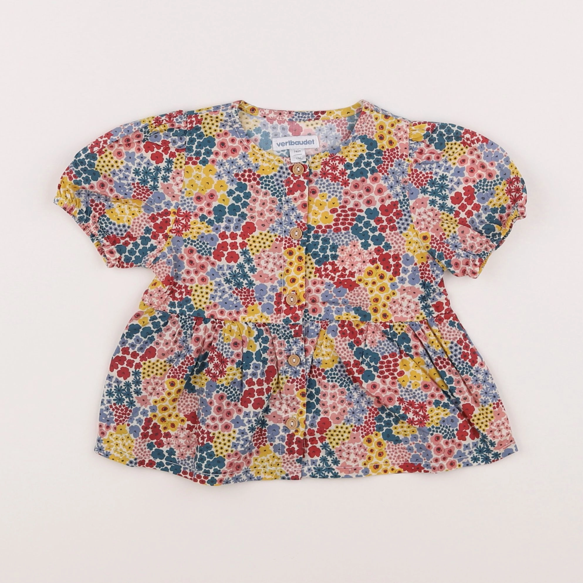 Vertbaudet - blouse multicolore - 12 mois