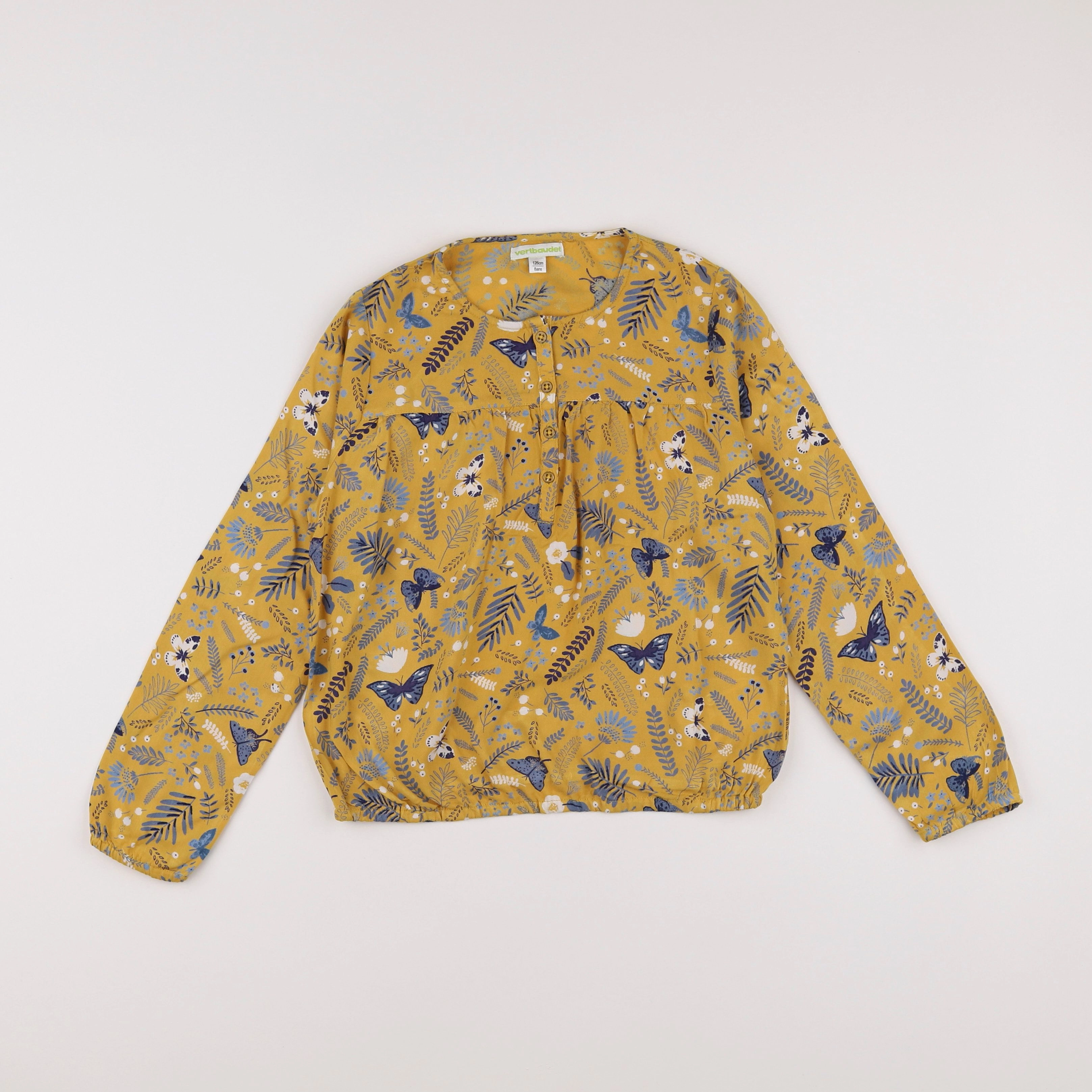Vertbaudet - blouse jaune - 8 ans