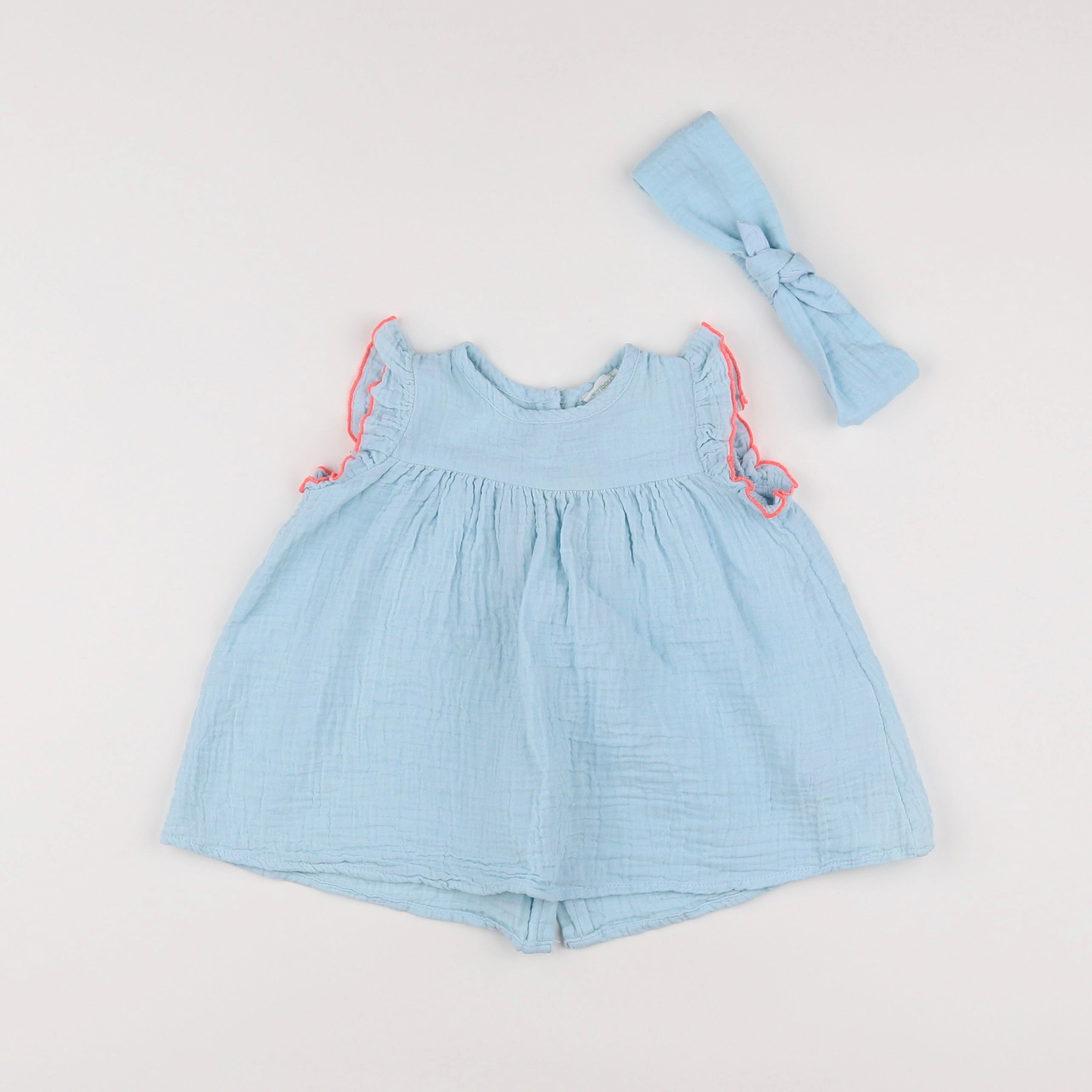 Vertbaudet - blouse bleu - 3 mois