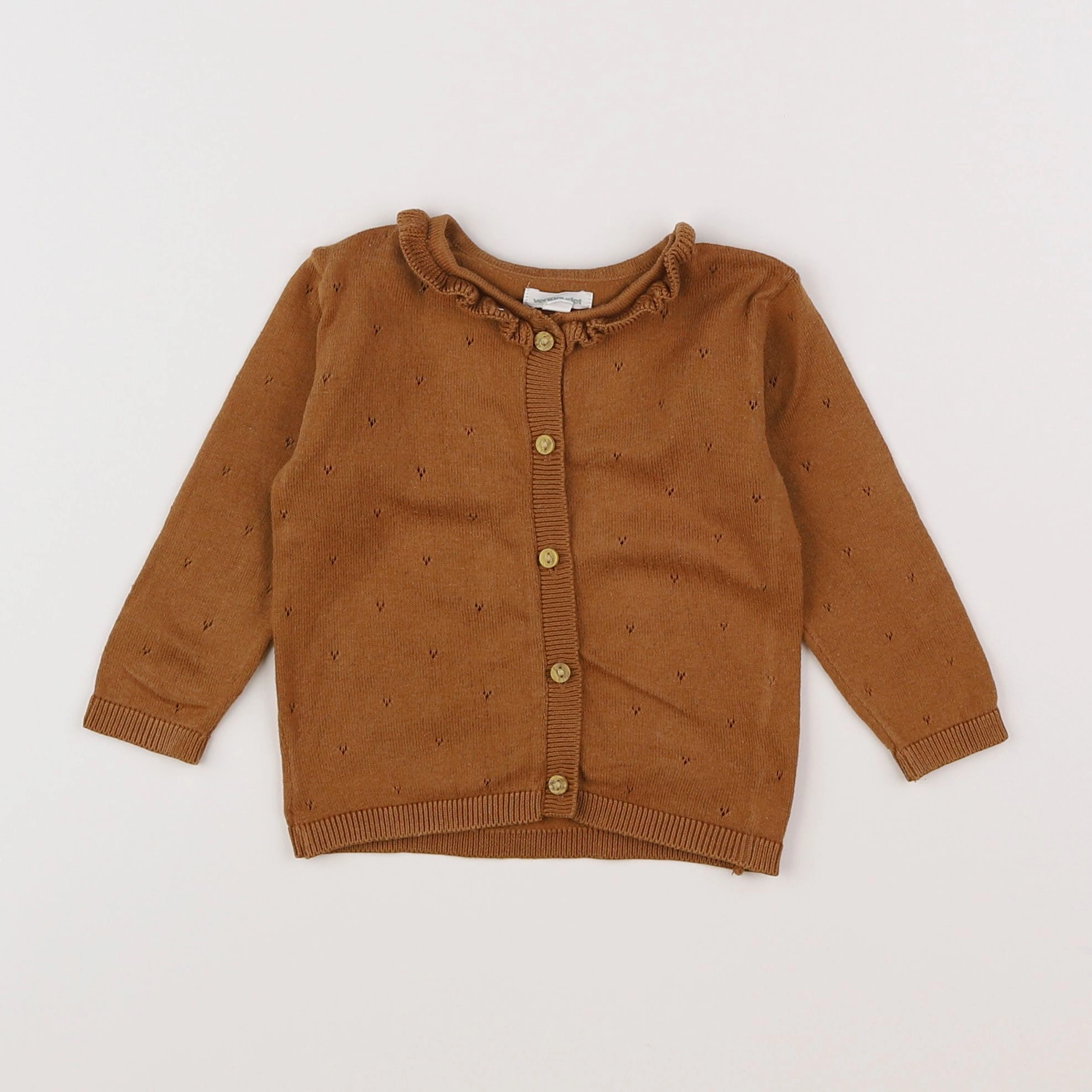 Vertbaudet - gilet marron - 6 mois