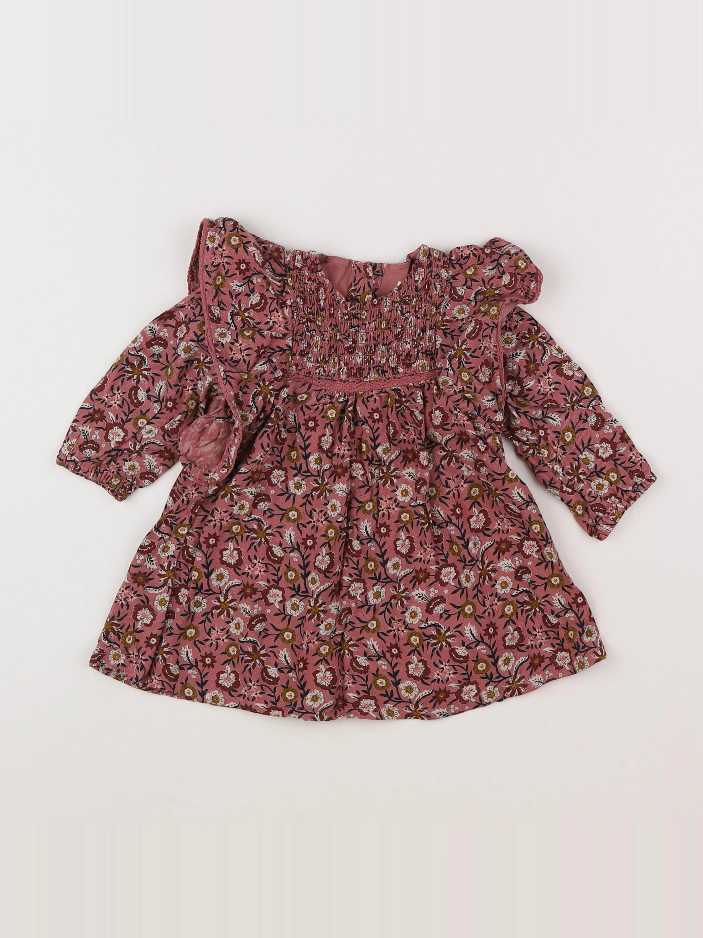 Vertbaudet - robe multicolore - 9 mois