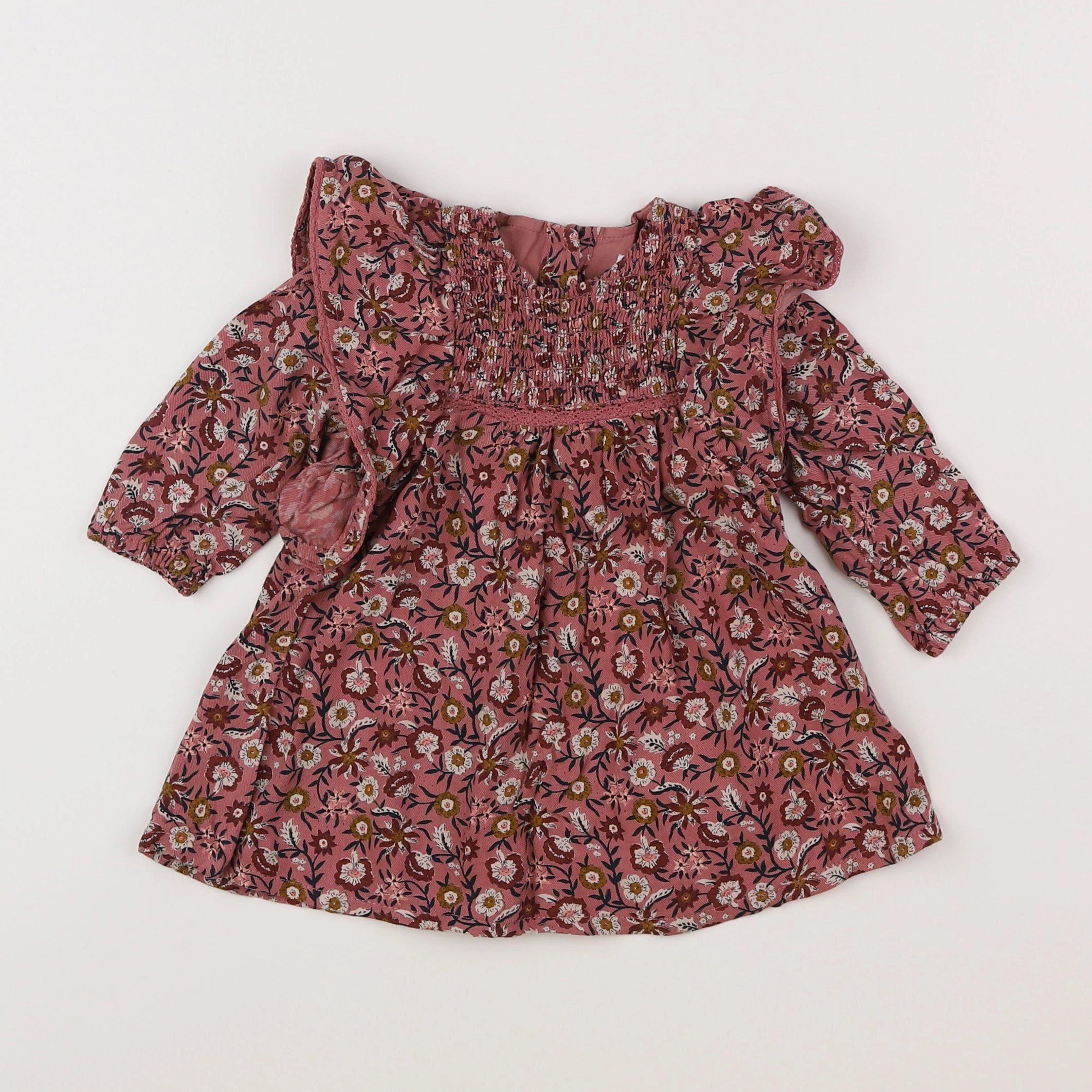 Vertbaudet - robe multicolore - 9 mois