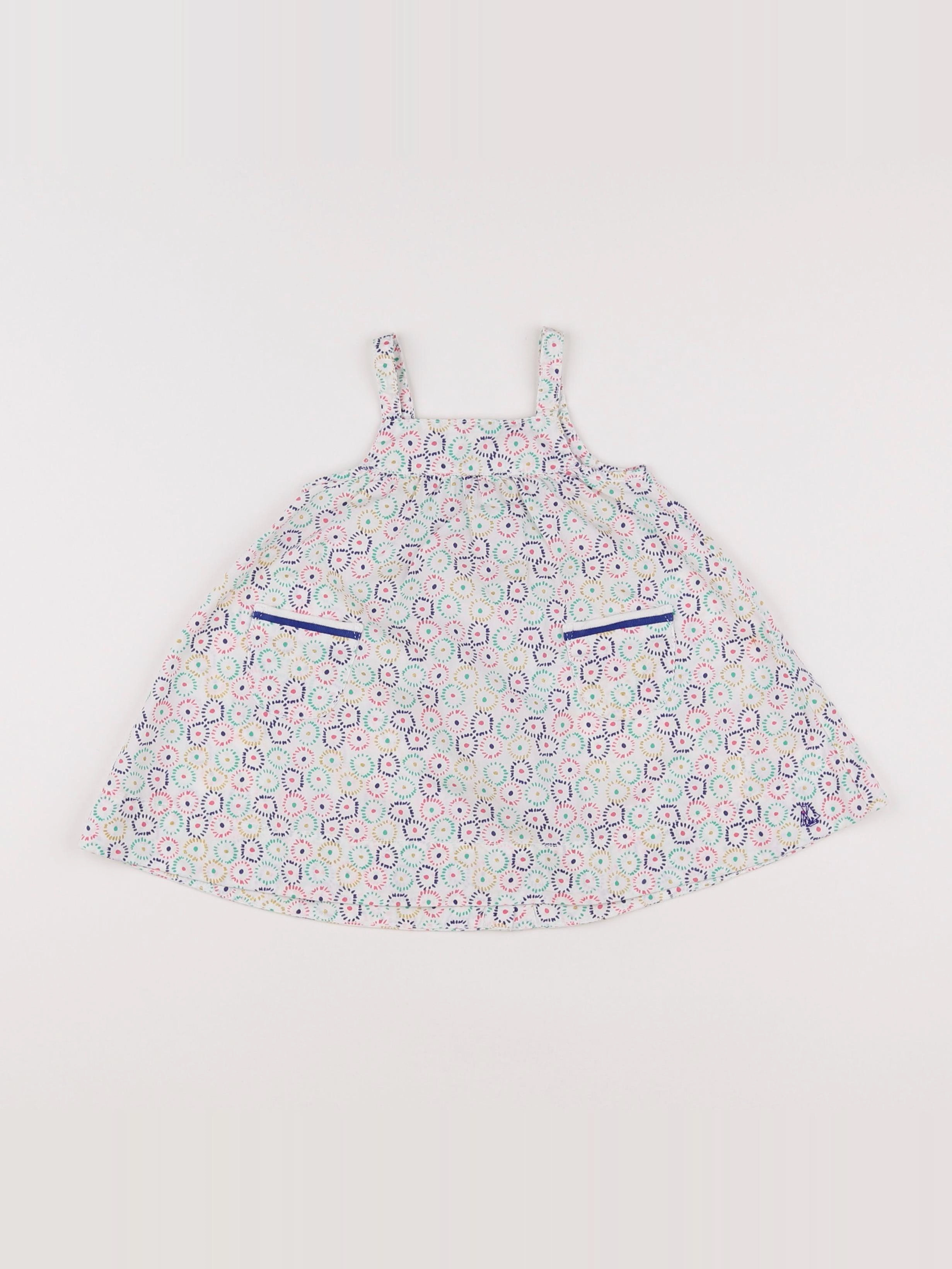Petit Bateau - robe multicolore - 6 mois