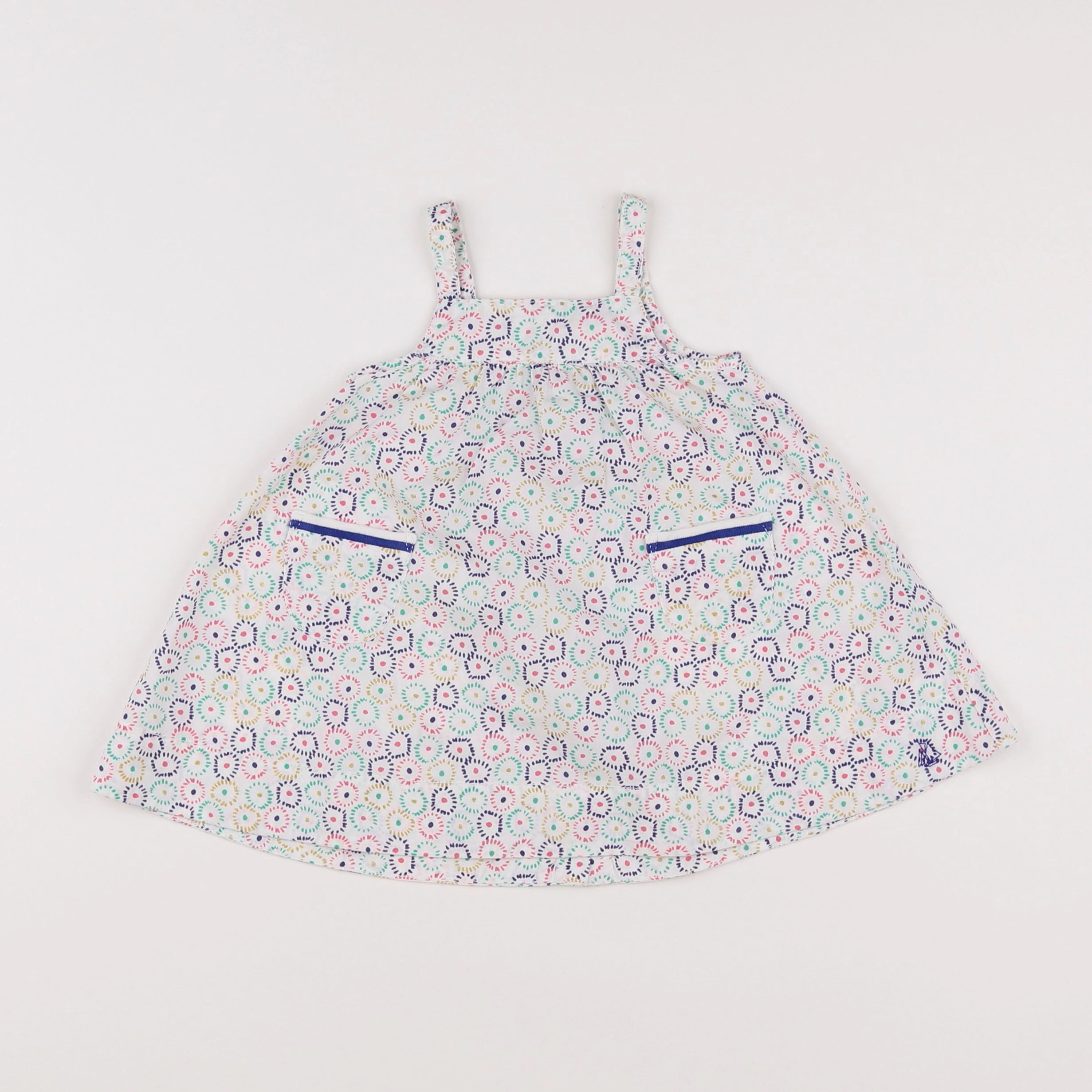 Petit Bateau - robe multicolore - 6 mois