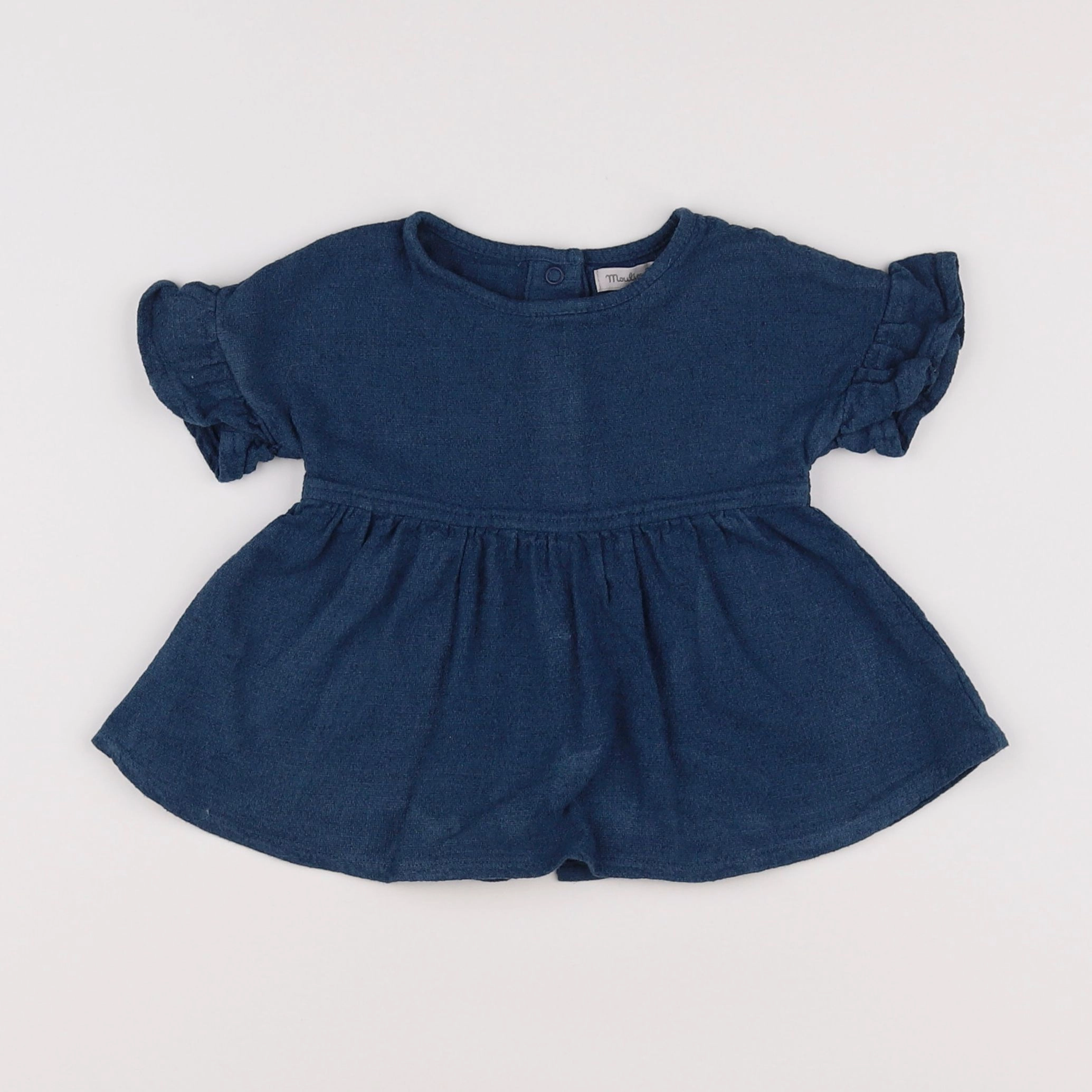 Moulin Roty - blouse bleu - 12 mois