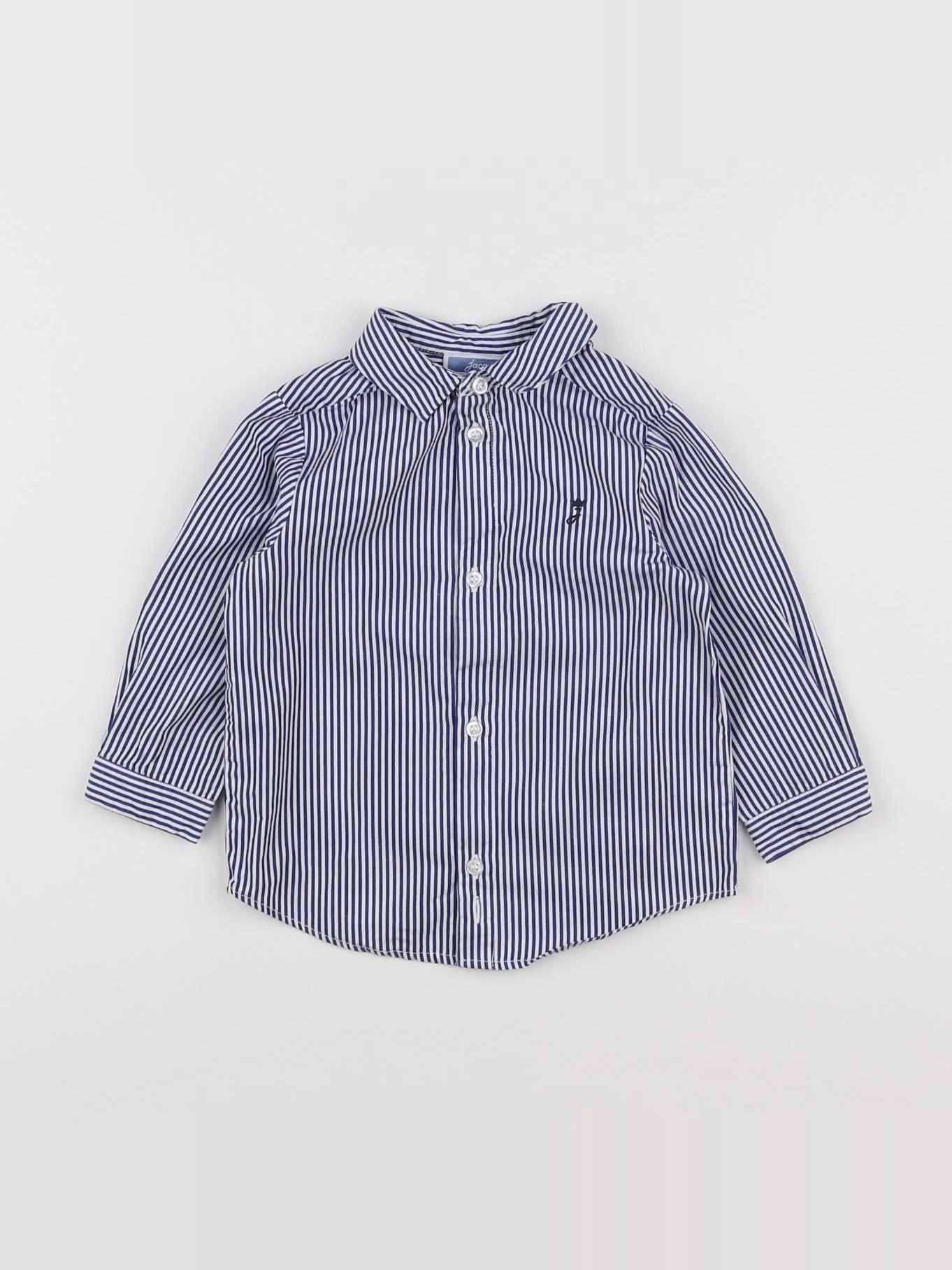 Jacadi - chemise blanc, bleu - 12 mois