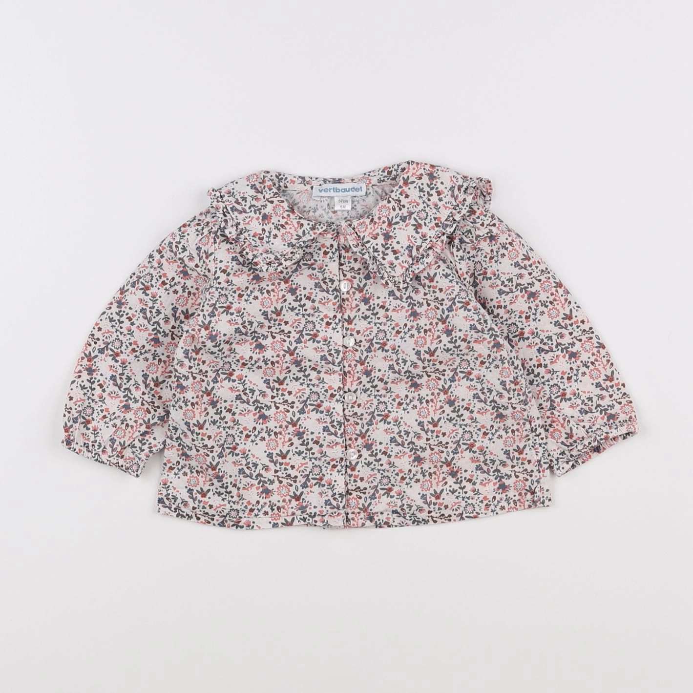 Vertbaudet - blouse multicolore - 6 mois