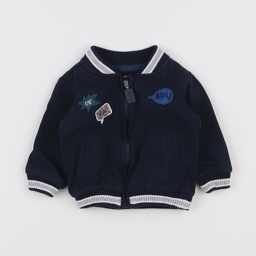 Vertbaudet - sweat bleu - 3 mois