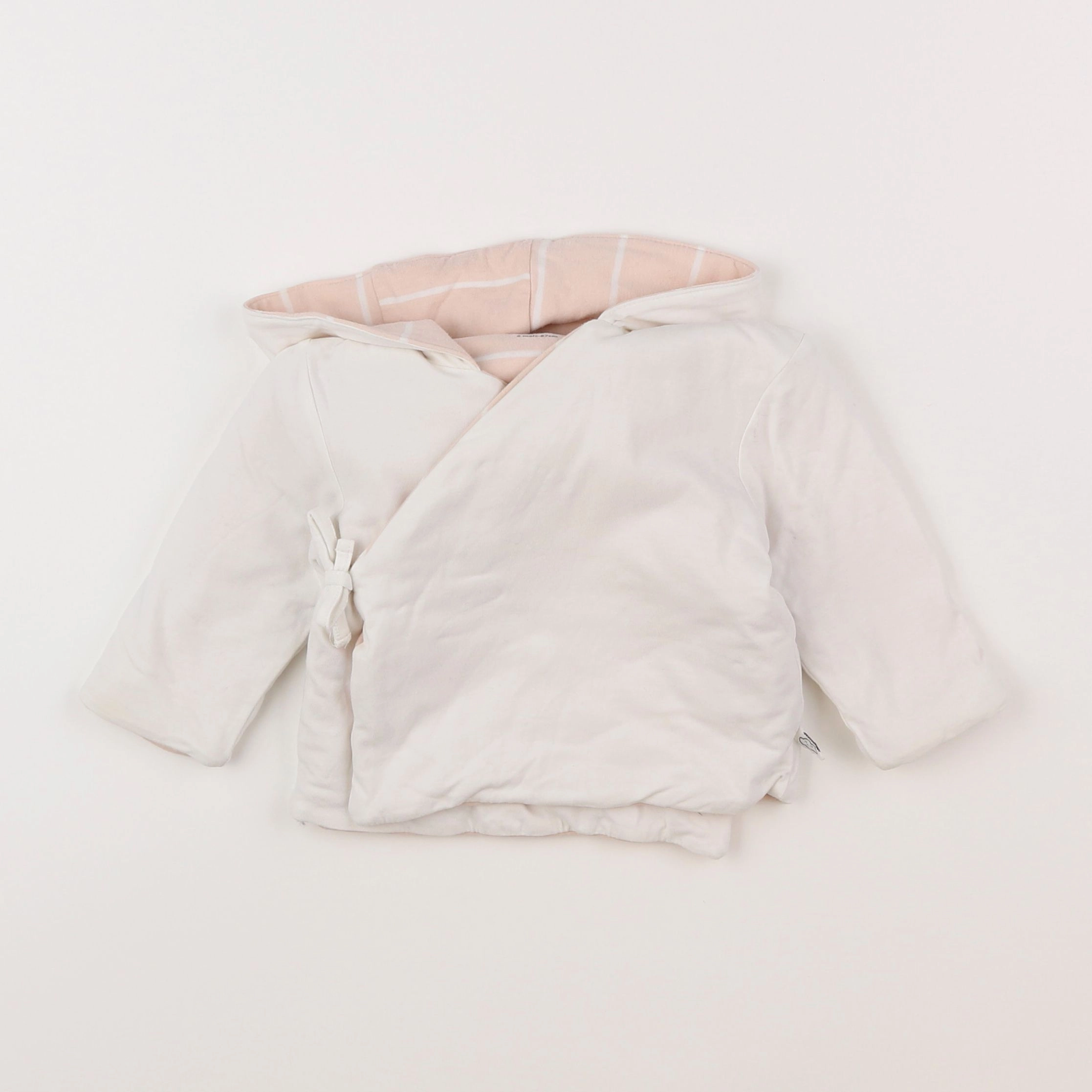 Vertbaudet - sweat blanc - 6 mois