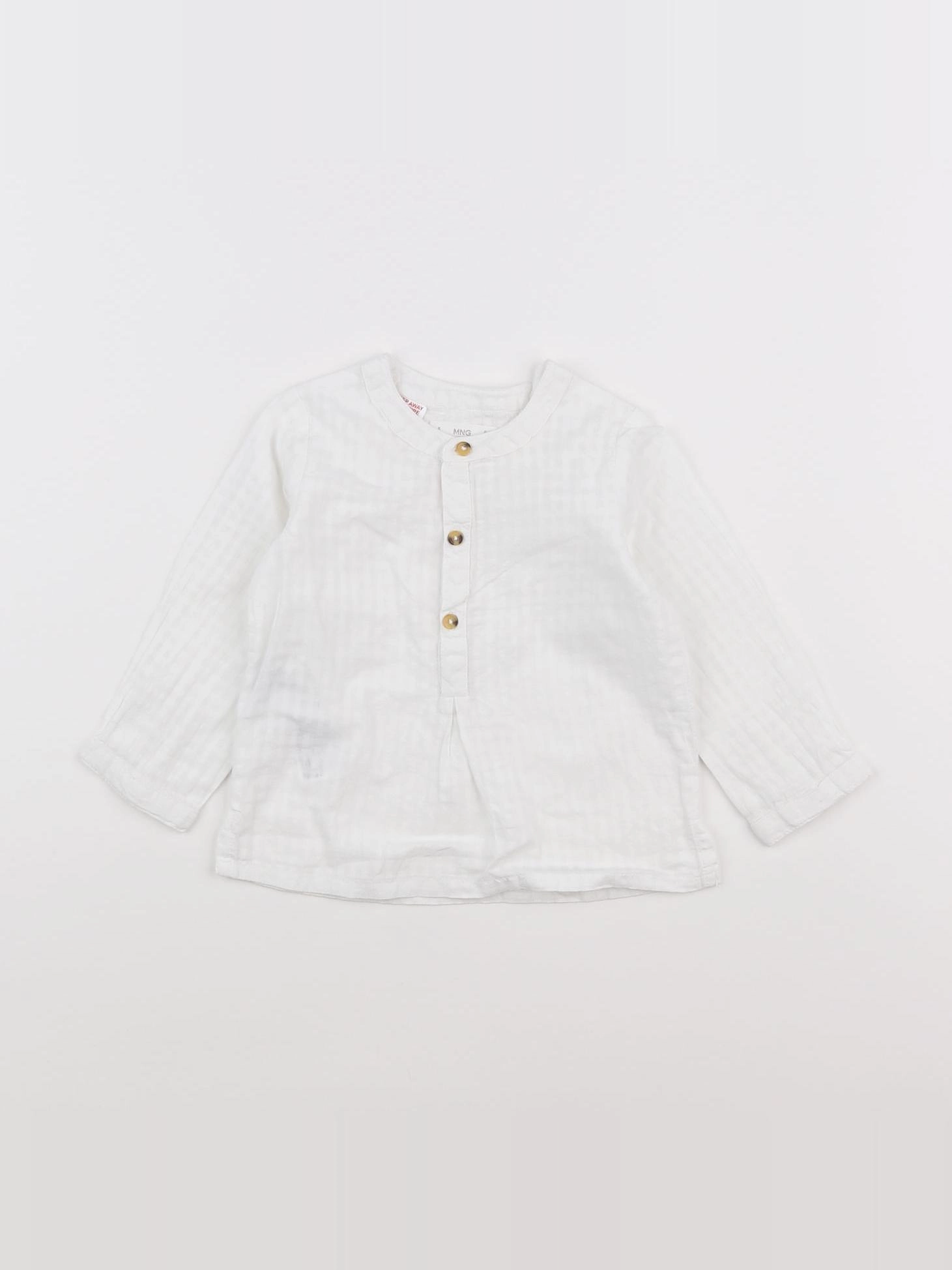 Mango - chemise blanc - 6/9 mois