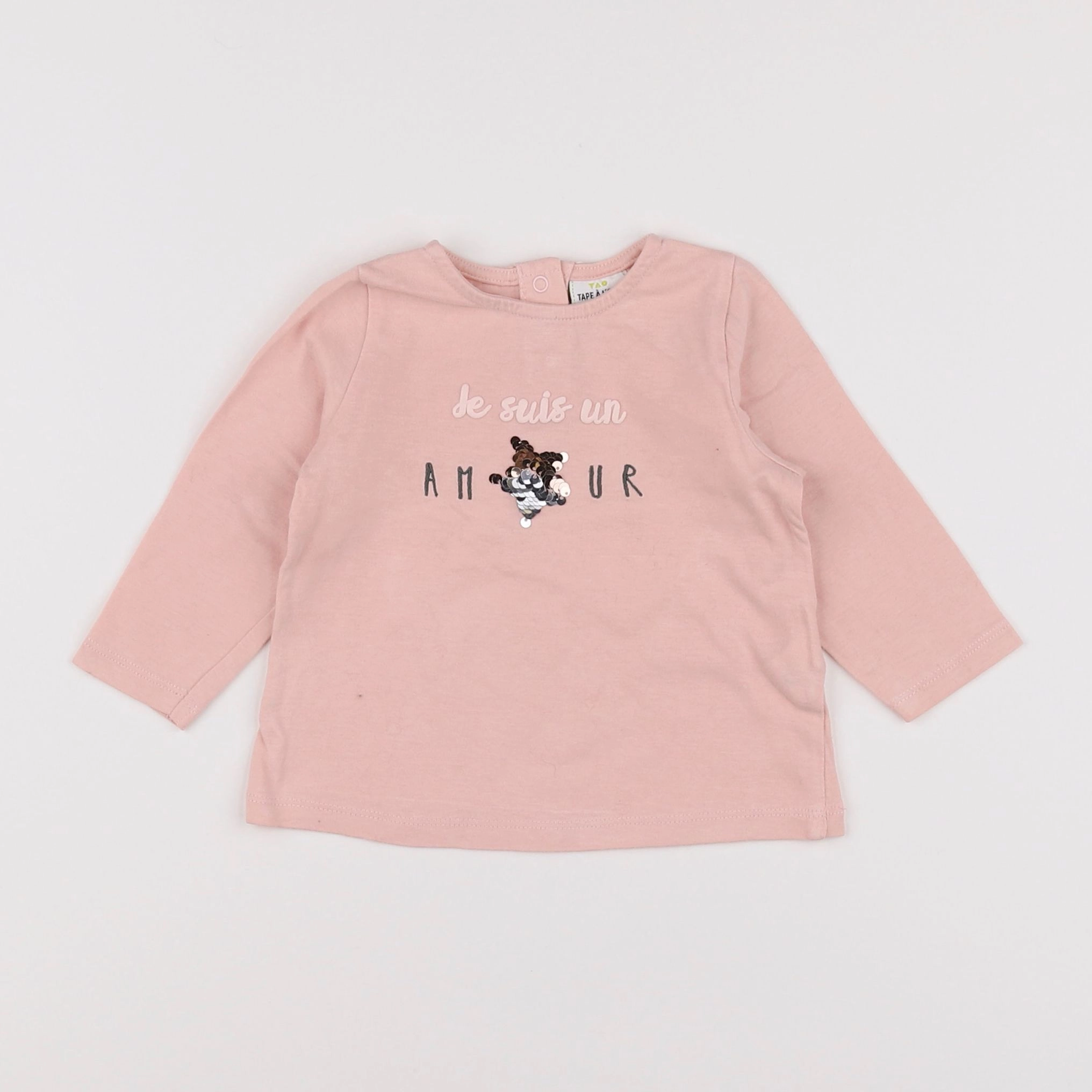 Tape à l'oeil - tee-shirt rose - 9 mois