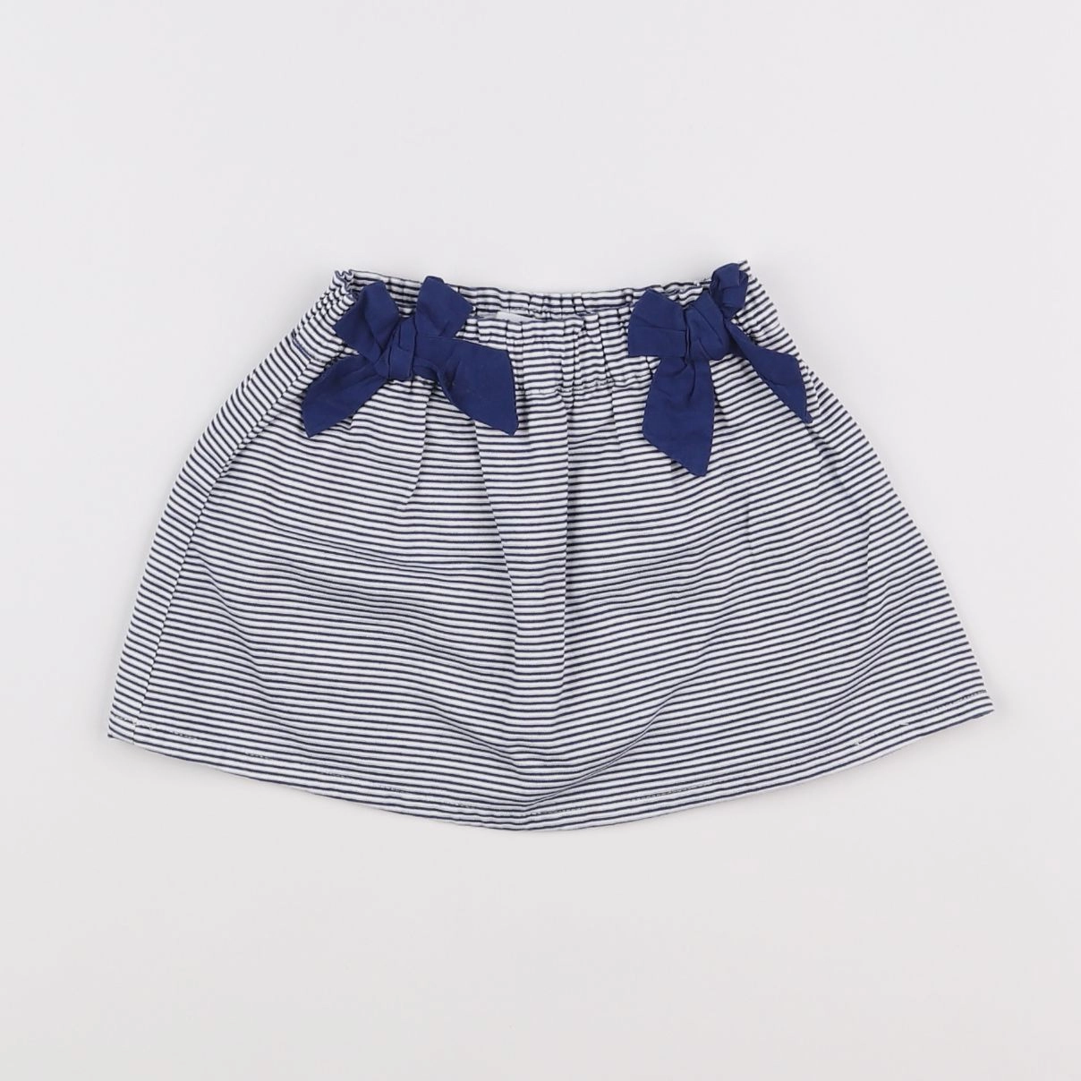 Vertbaudet - jupe bleu, blanc - 12 mois