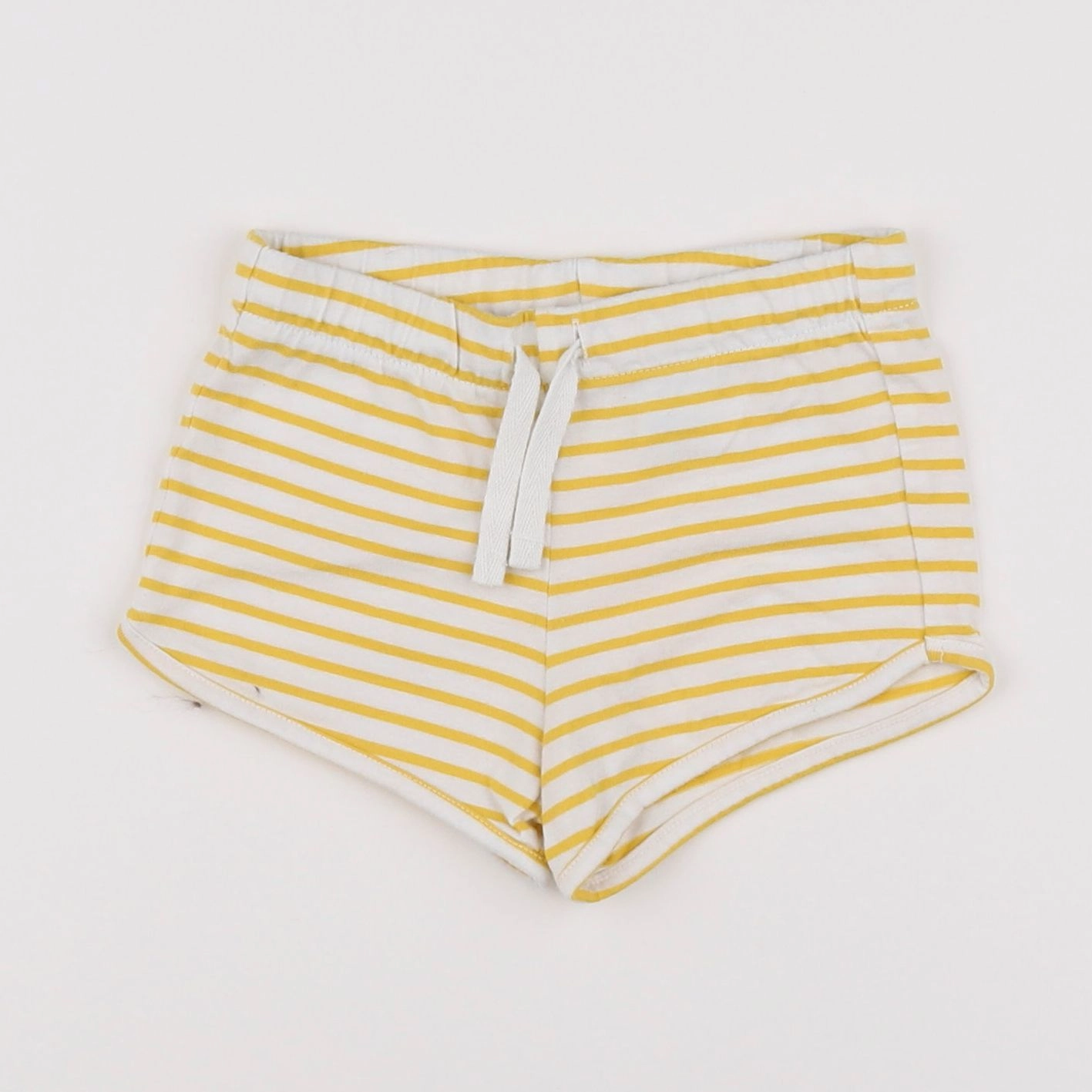 H&M - short blanc, jaune - 6/9 mois