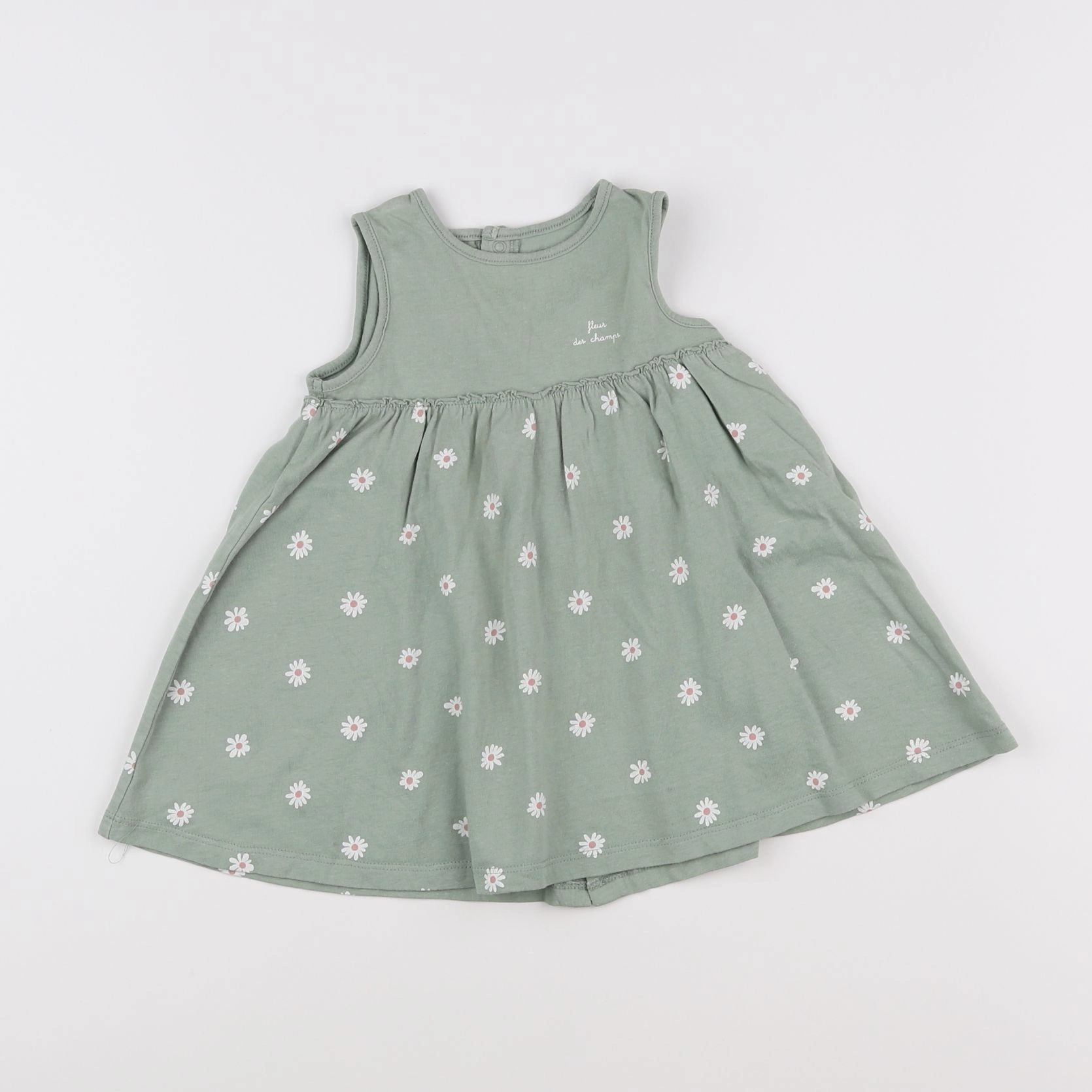 Vertbaudet - robe vert - 12 mois