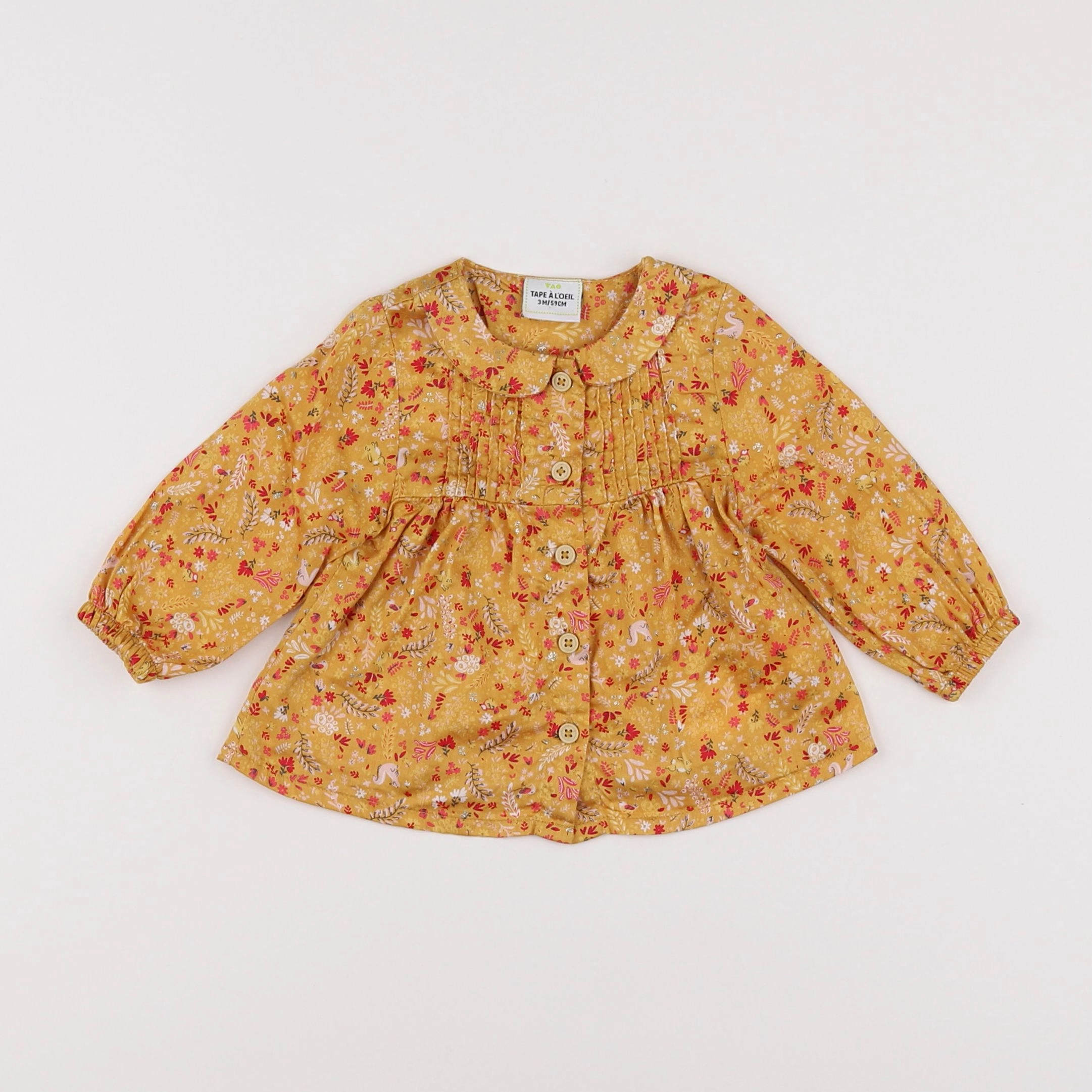 Tape à l'oeil - blouse orange - 3 mois