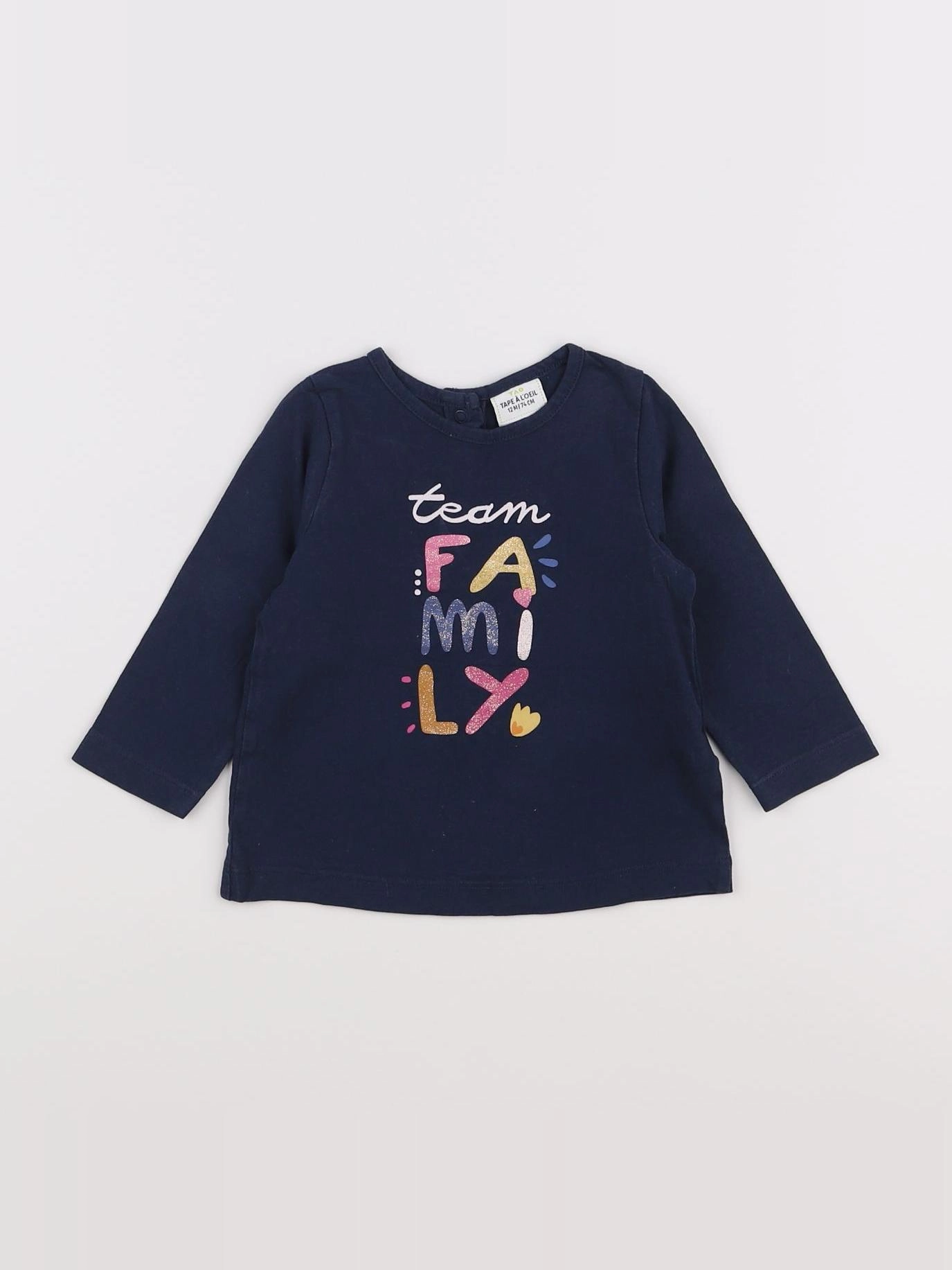 Tape à l'oeil - tee-shirt bleu - 12 mois