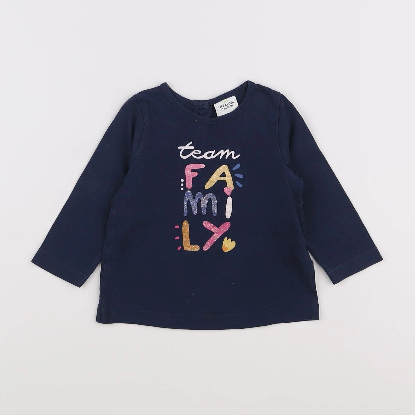Tape à l'oeil - tee-shirt bleu - 12 mois