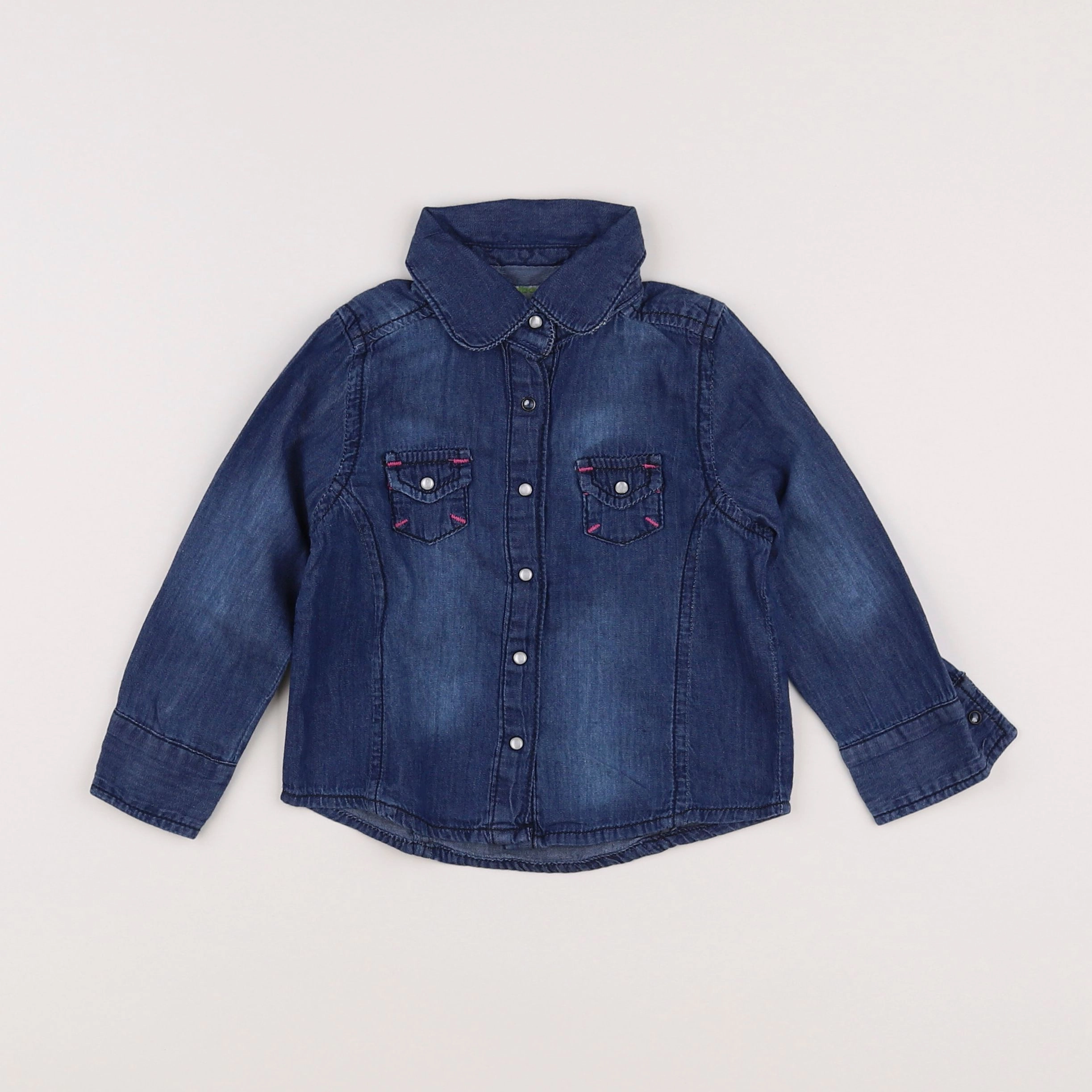 Vertbaudet - chemise bleu - 2 ans