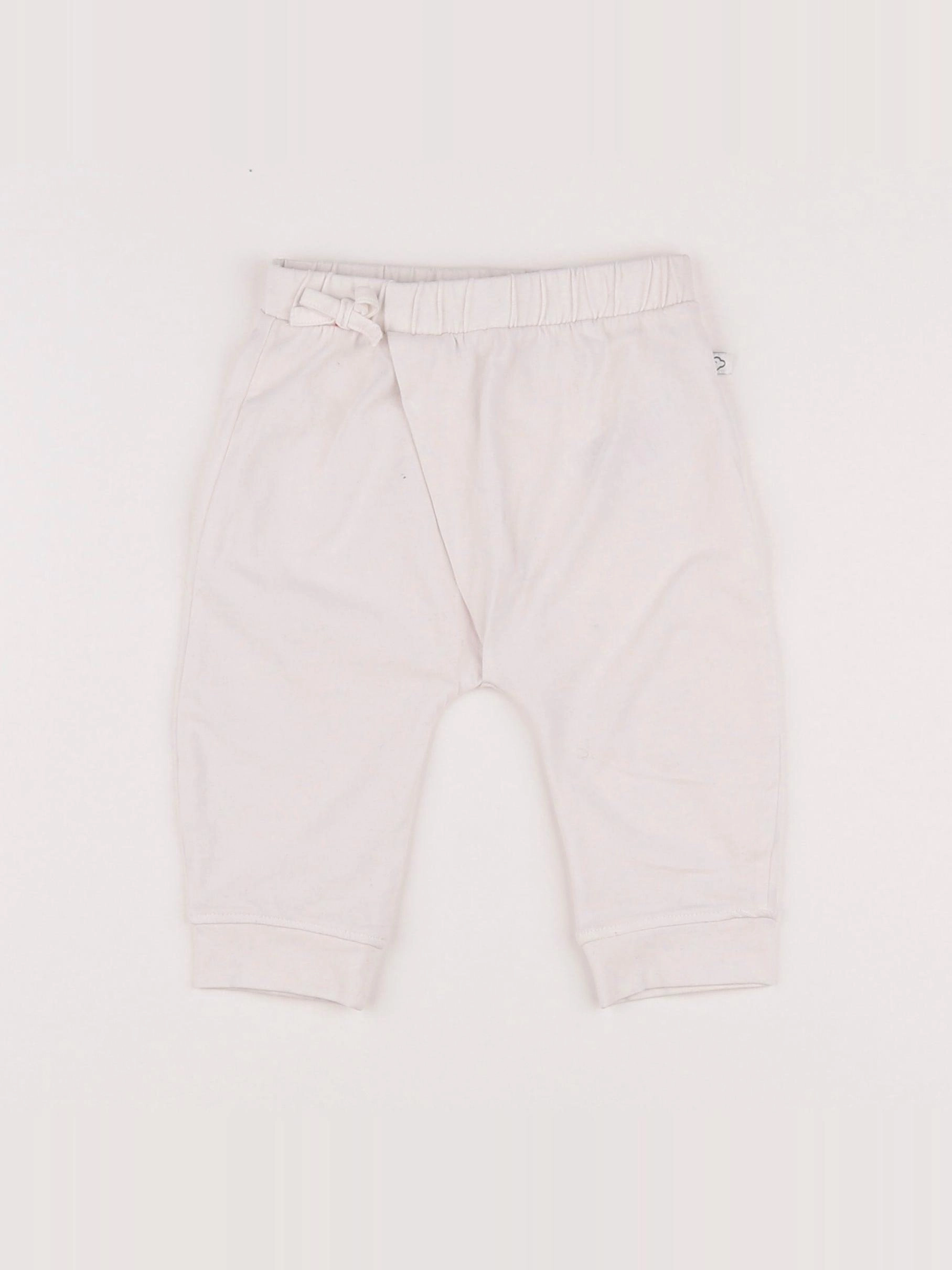 Vertbaudet - pantalon blanc - 9 mois