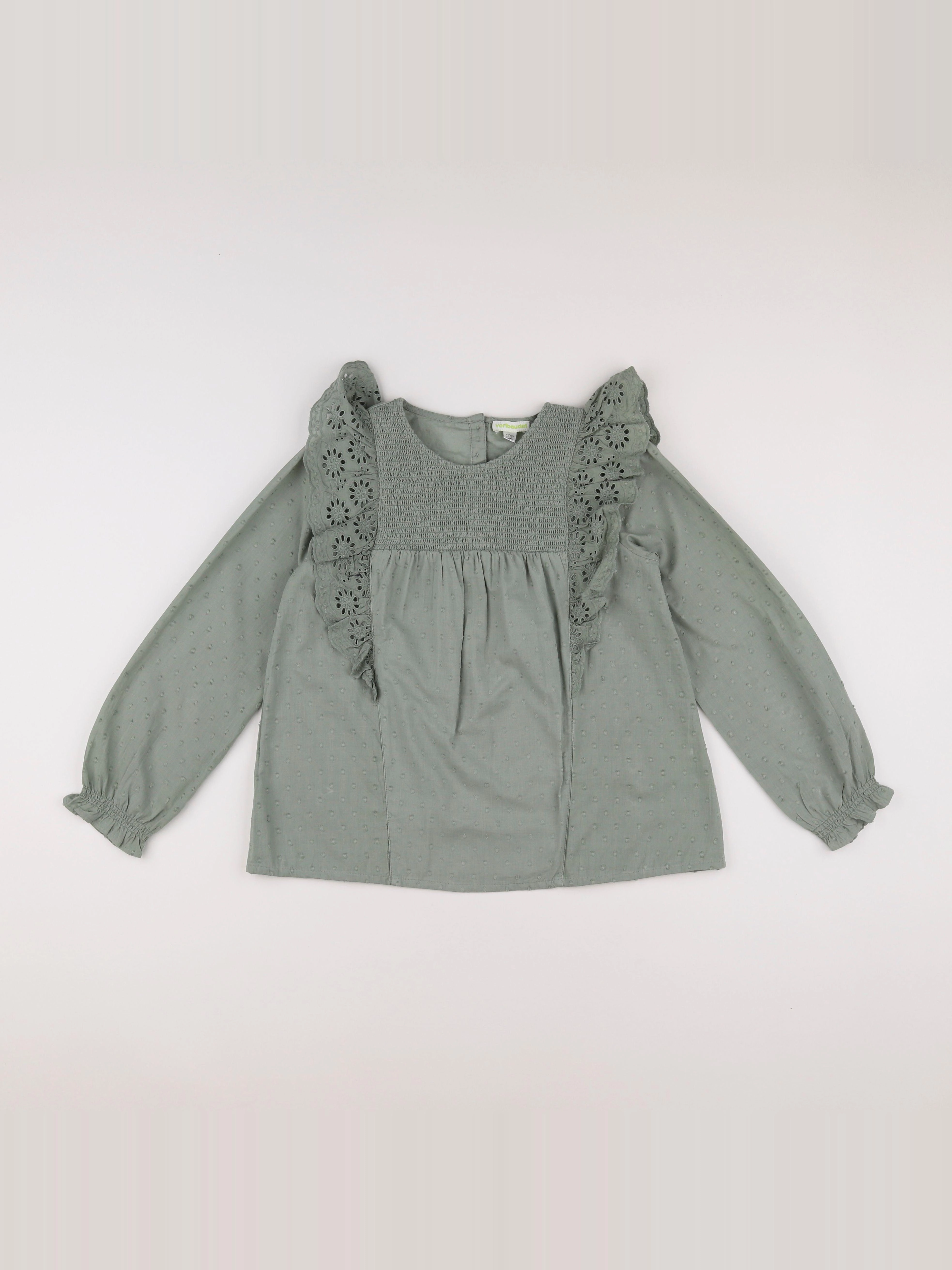 Vertbaudet - blouse vert - 10 ans