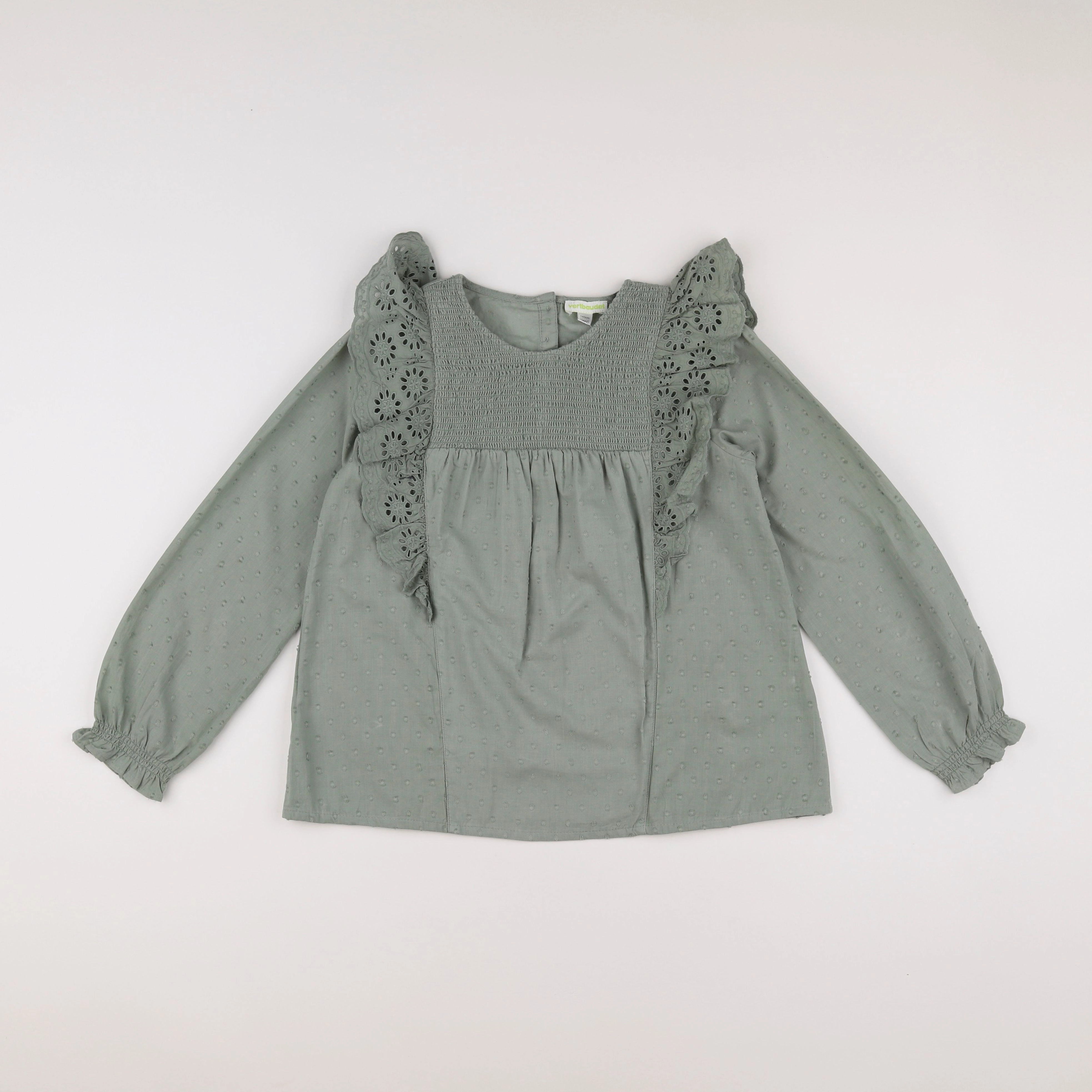 Vertbaudet - blouse vert - 10 ans