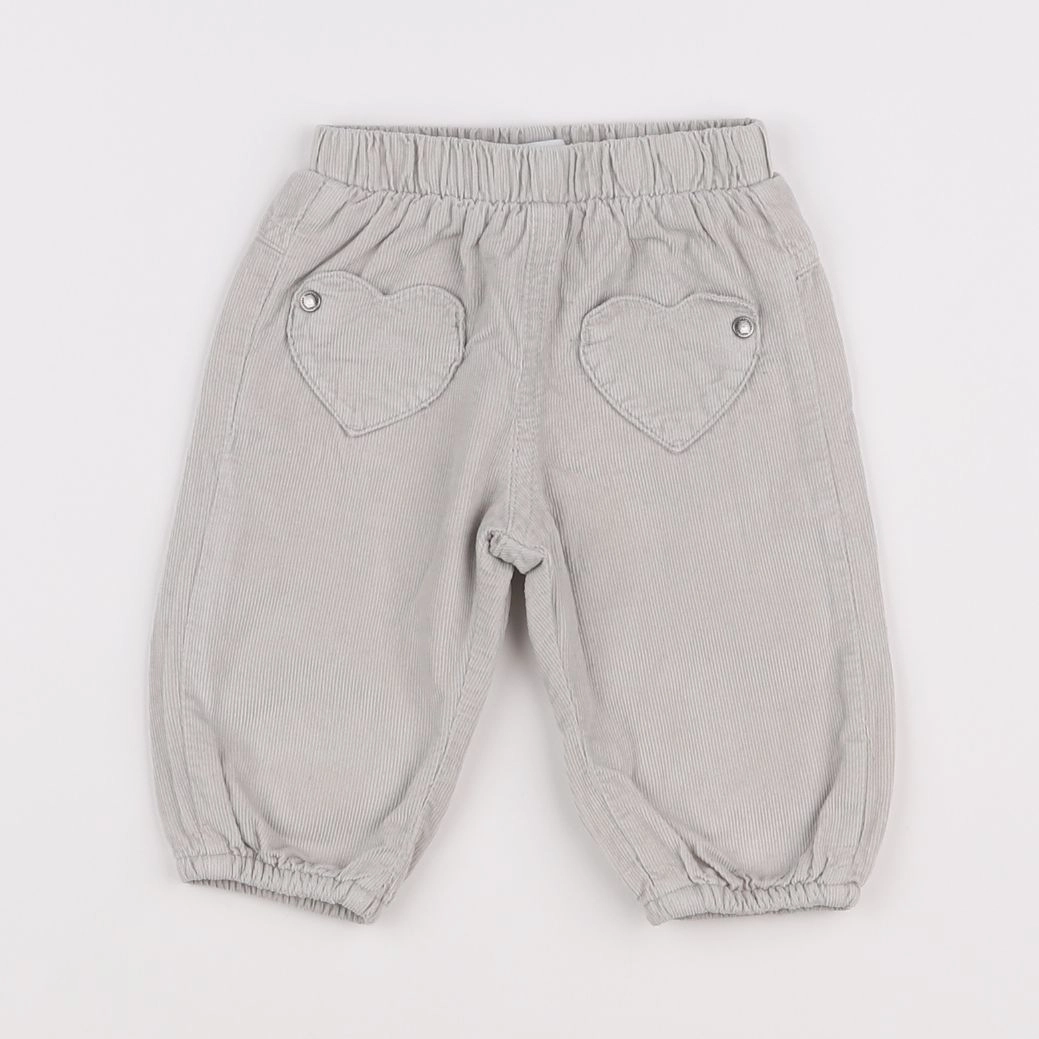 Vertbaudet - pantalon doublé gris - 3 mois