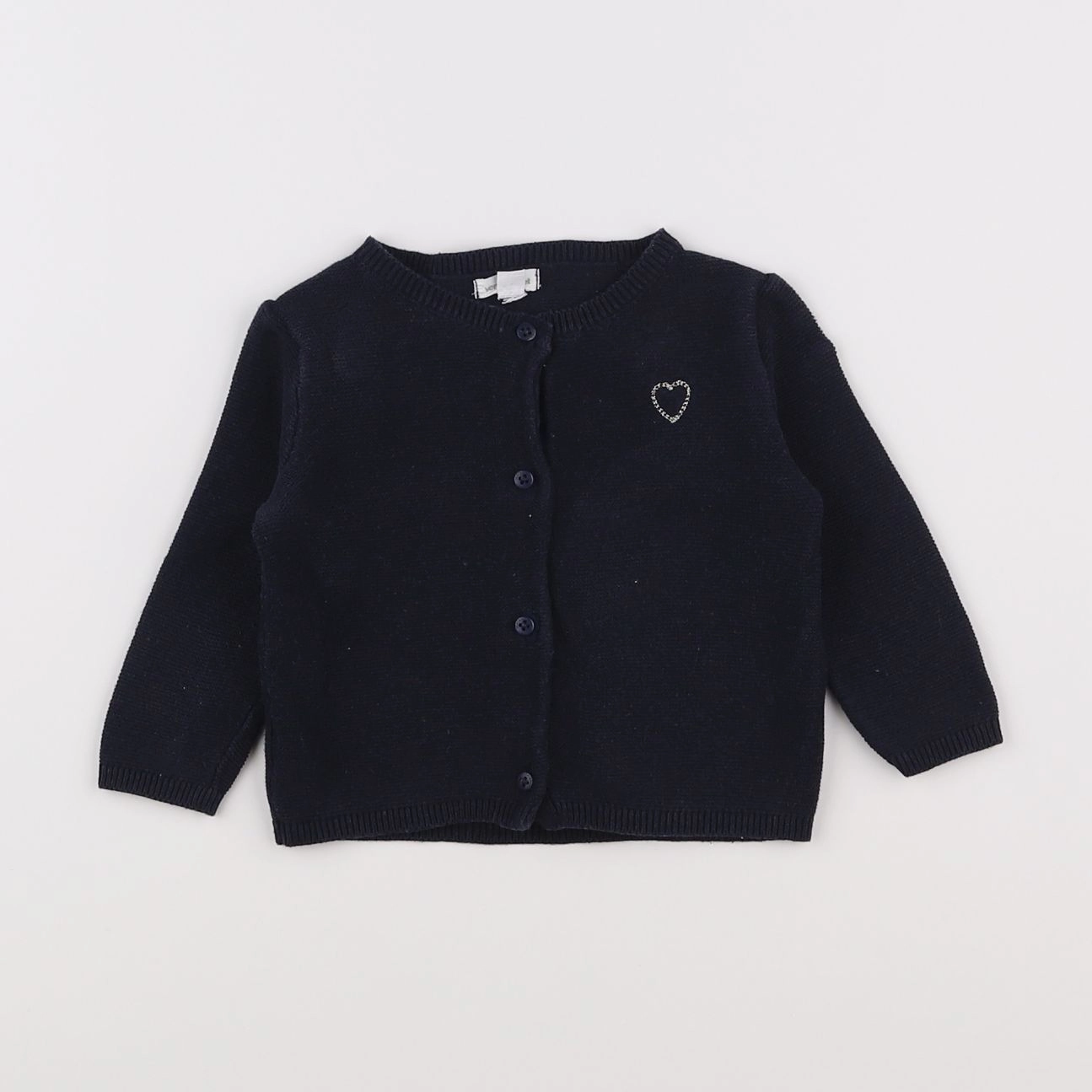 Vertbaudet - gilet bleu - 6 mois