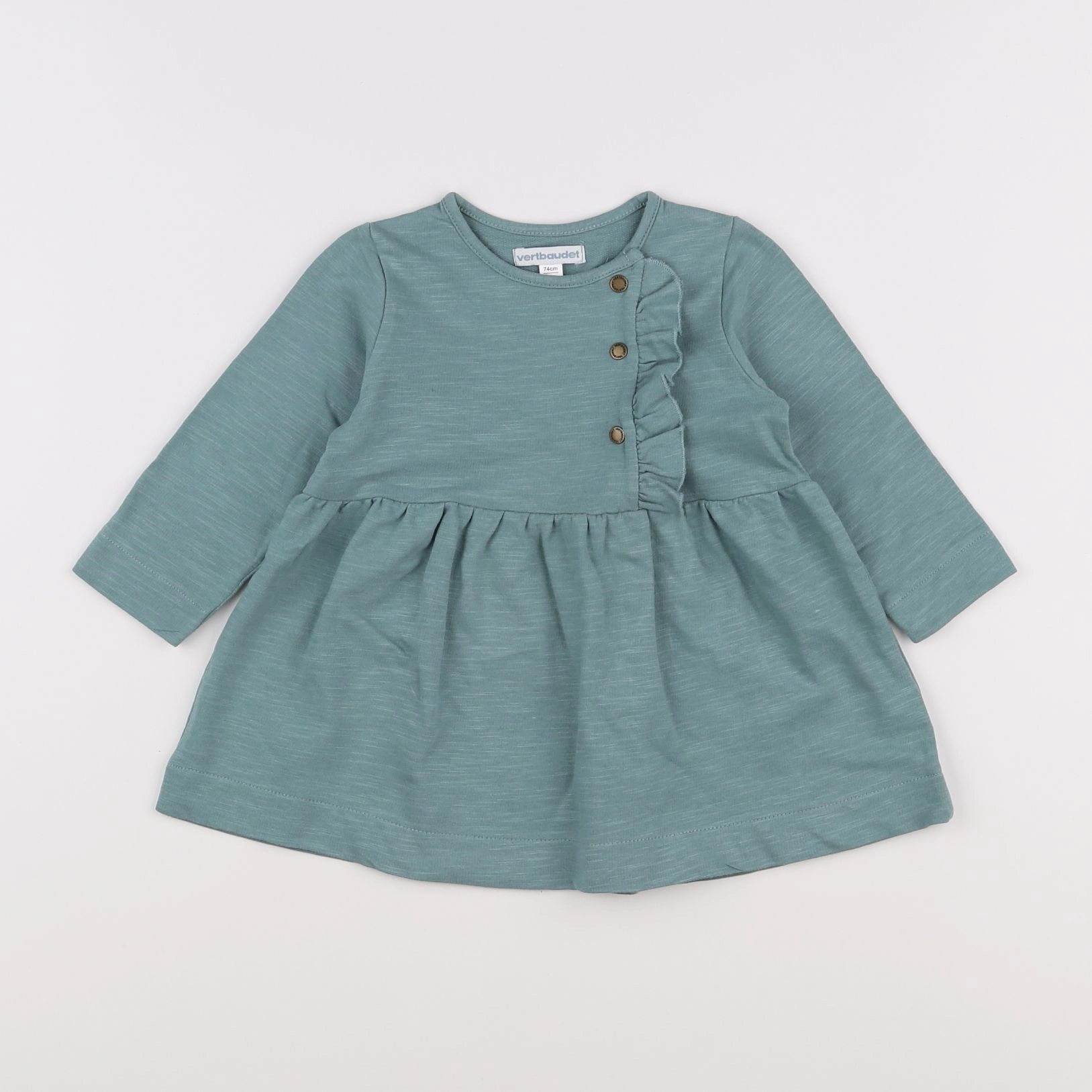 Vertbaudet - robe vert - 12 mois