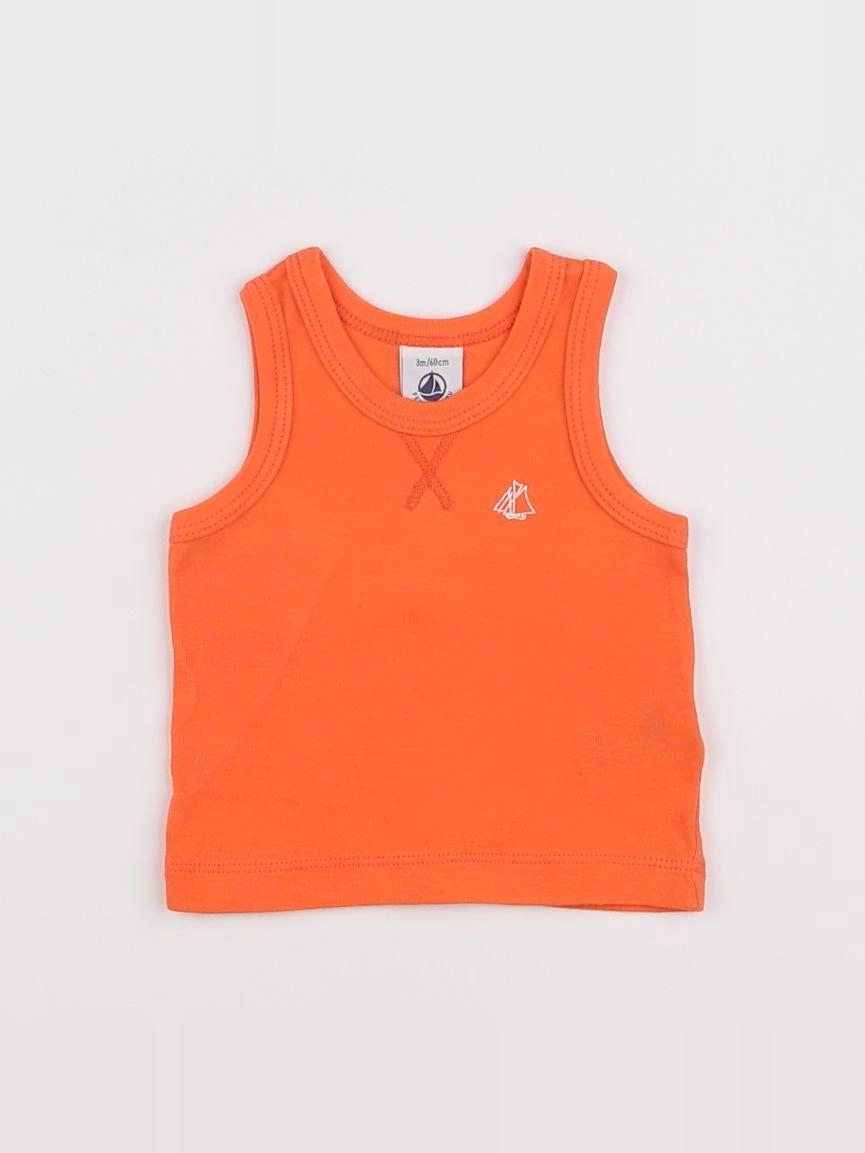 Petit Bateau - maillot de corps orange - 3 mois