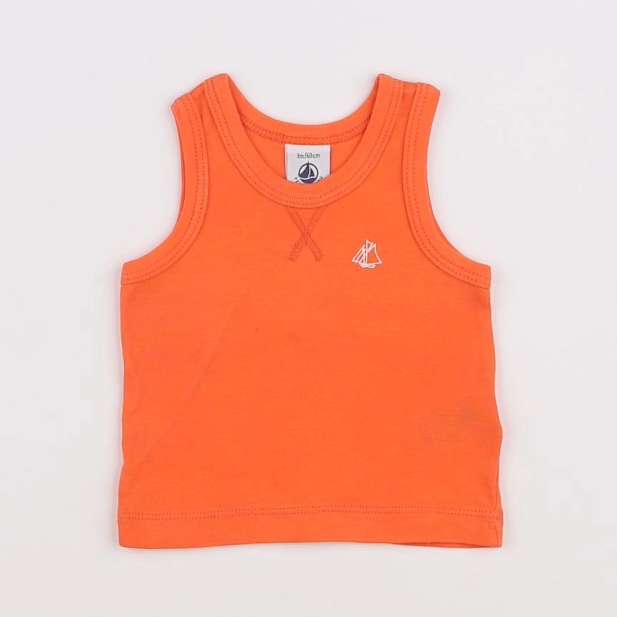 Petit Bateau - maillot de corps orange - 3 mois