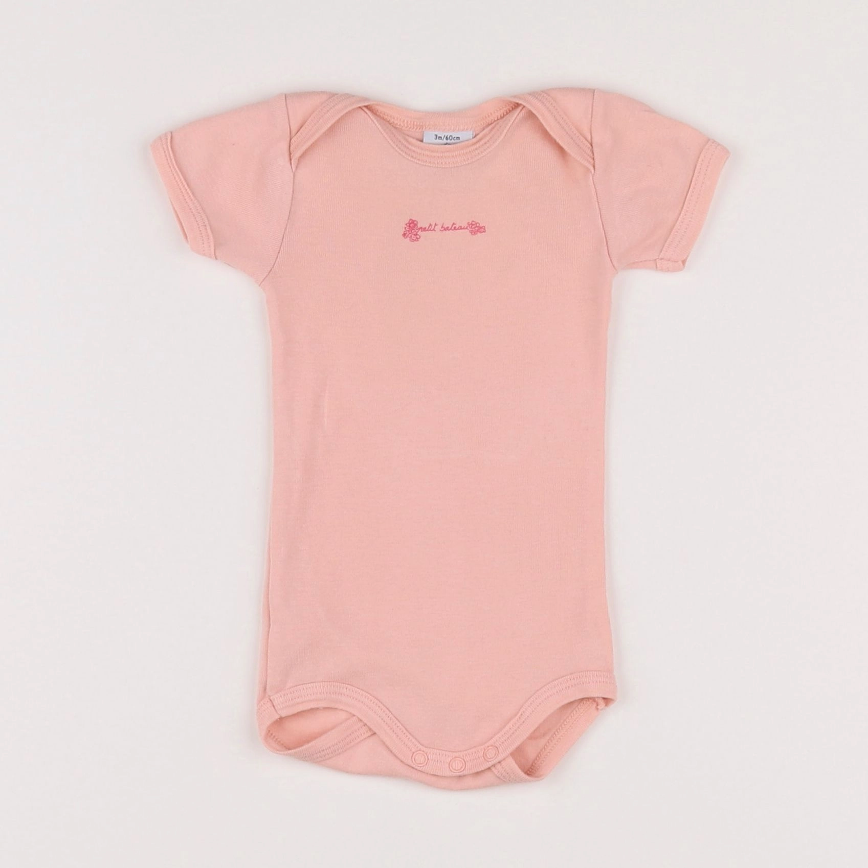 Petit Bateau - body rose - 3 mois