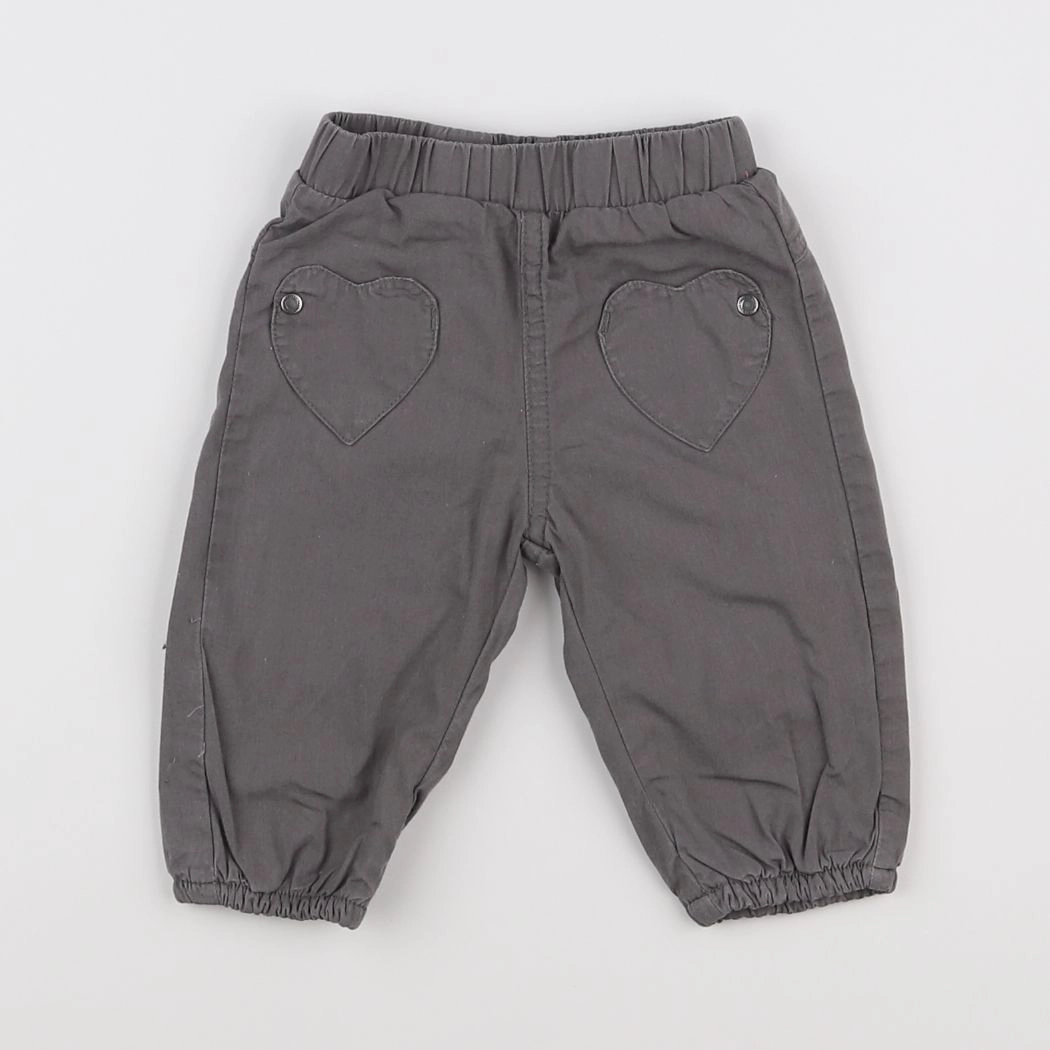 Vertbaudet - pantalon gris - 3 mois