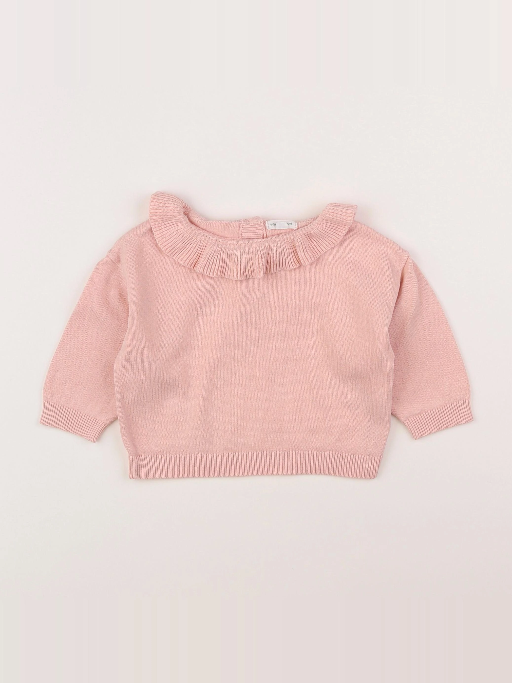 Vertbaudet - pull rose - 6 mois
