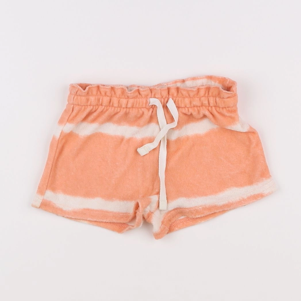 H&M - short orange - 9/12 mois